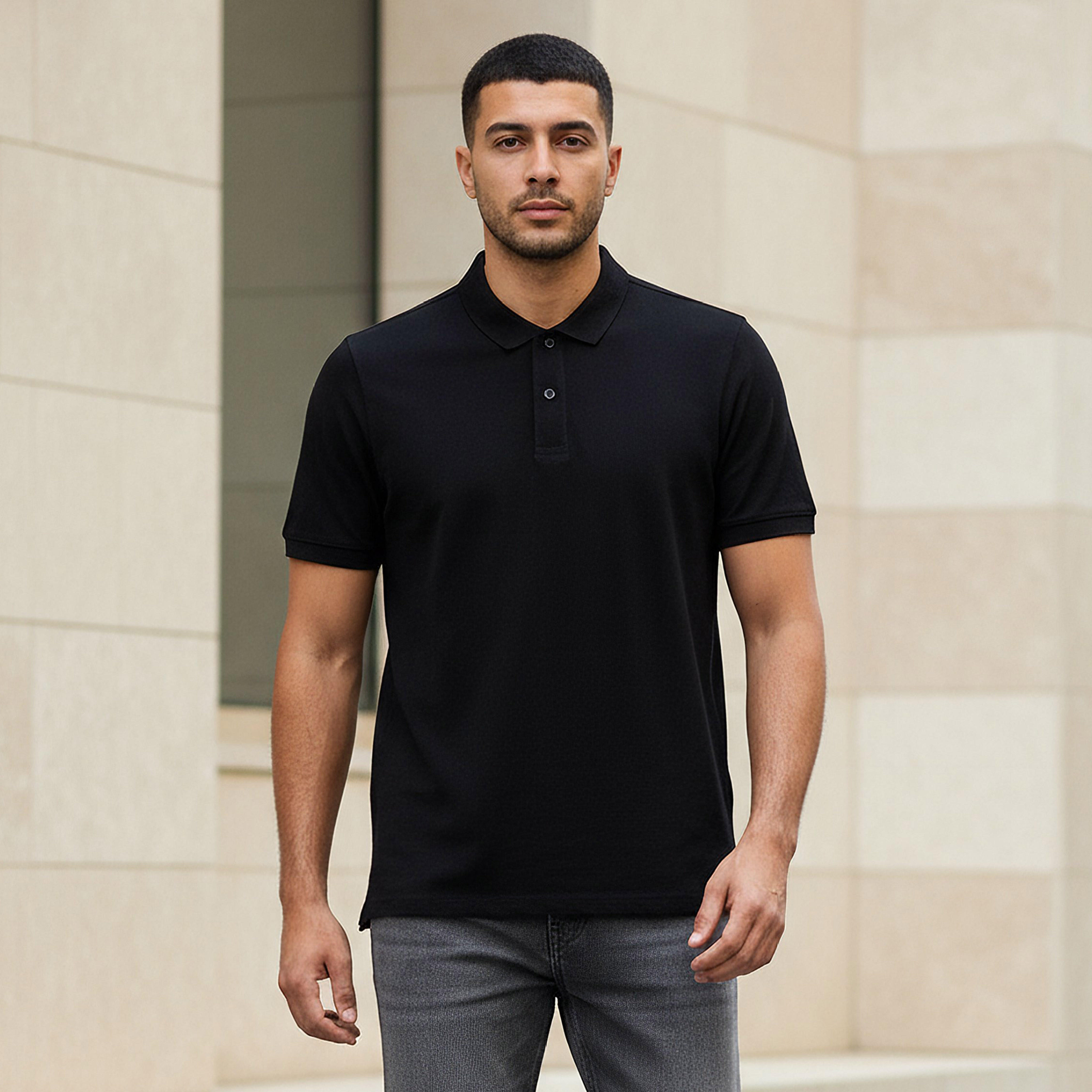 Men Short Sleeves Pique Polo T-shirt-men-clothing-tshirtsandpolos-polos-image-1