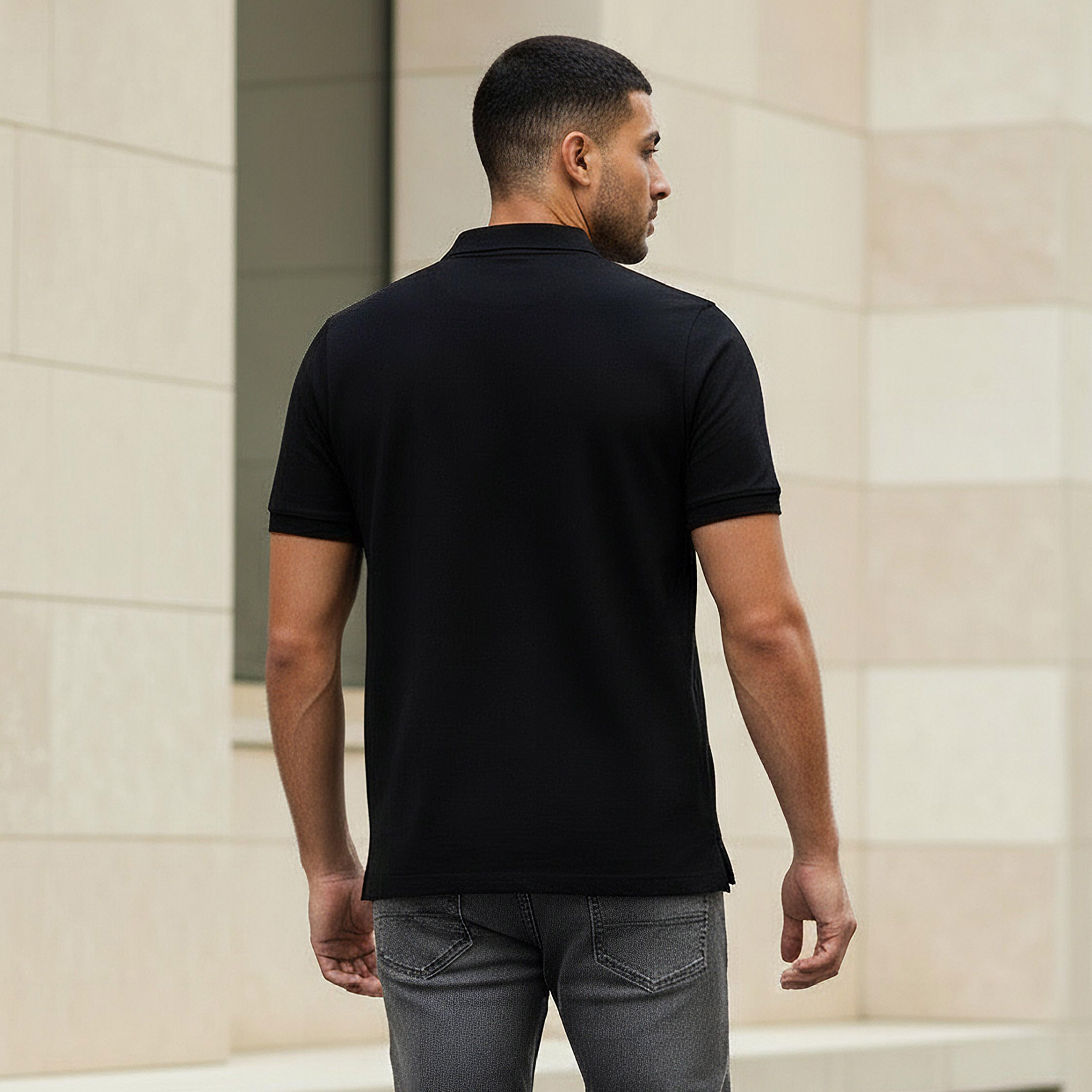 Men Short Sleeves Pique Polo T-shirt-men-clothing-tshirtsandpolos-polos-image-3