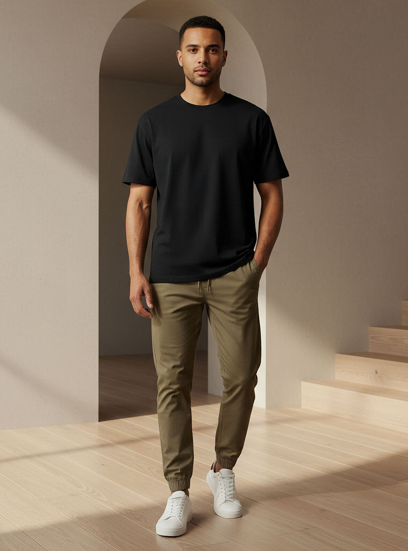 Men Relaxed Fit Crew Neck Short Sleeve Drop Shoulder T-shirt-men-clothing-tshirtsandpolos-tshirts-image-2