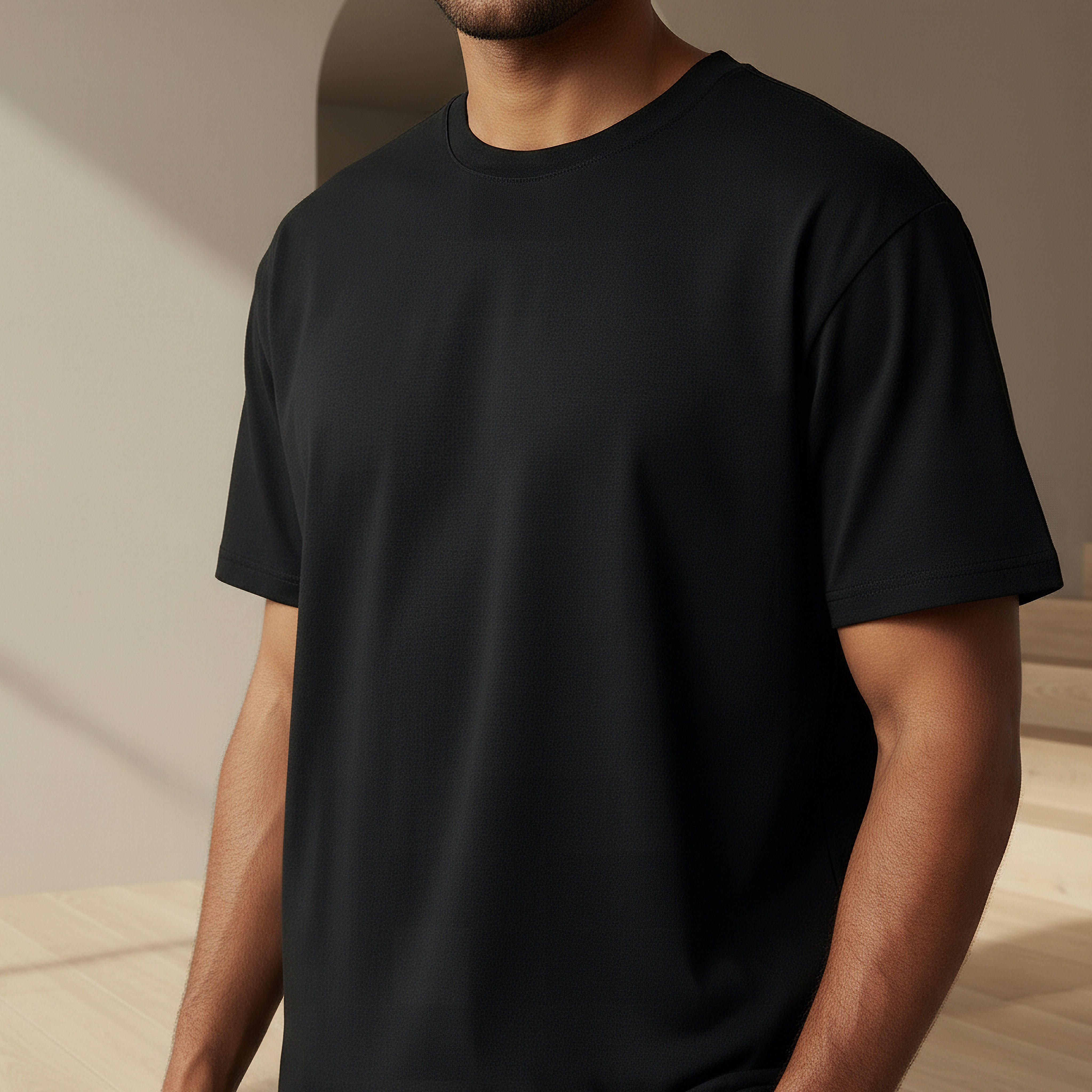 Men Relaxed Fit Crew Neck Short Sleeve Drop Shoulder T-shirt-men-clothing-tshirtsandpolos-tshirts-image-4