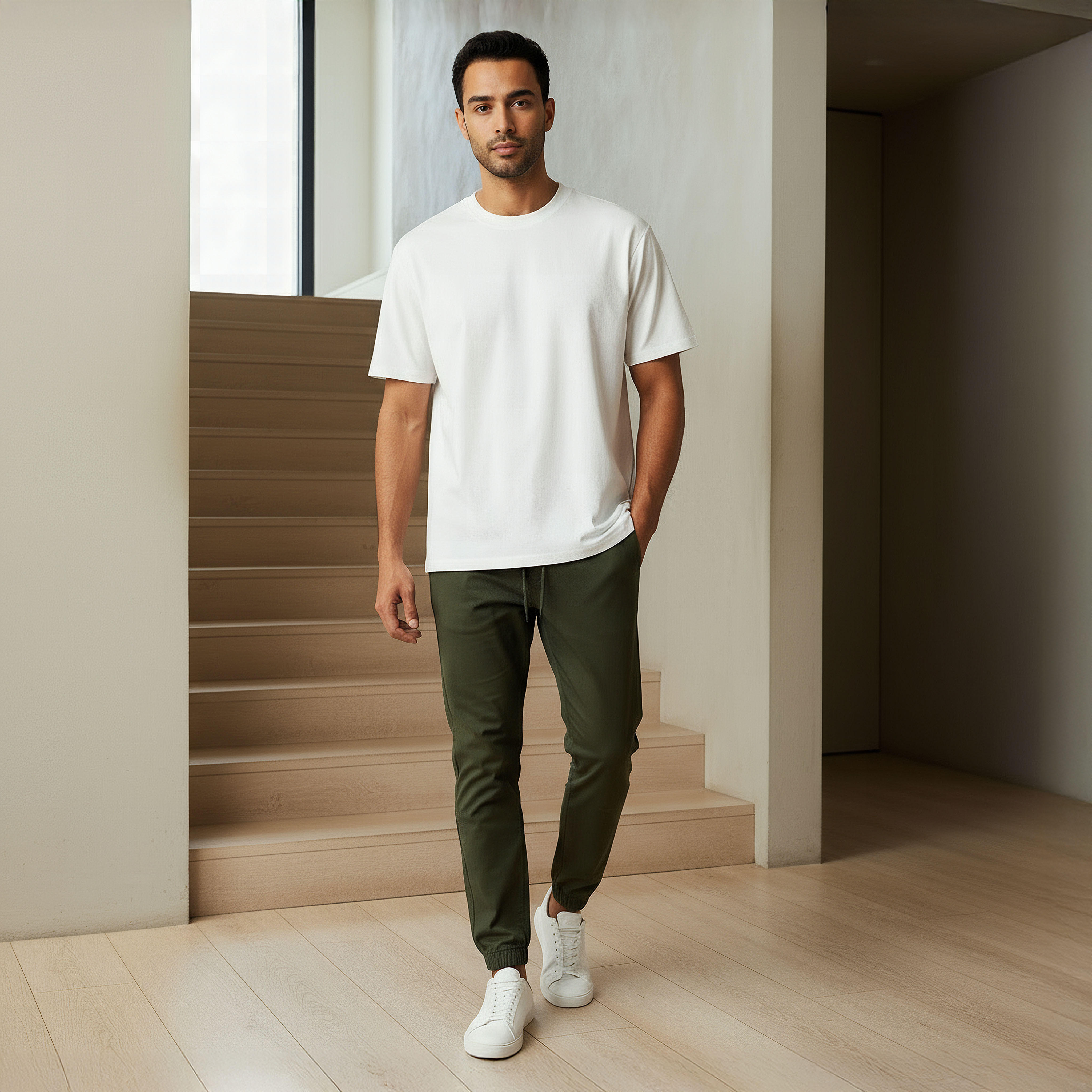 Men Relaxed Fit Crew Neck Short Sleeve Drop Shoulder T-shirt-men-clothing-tshirtsandpolos-tshirts-image-2