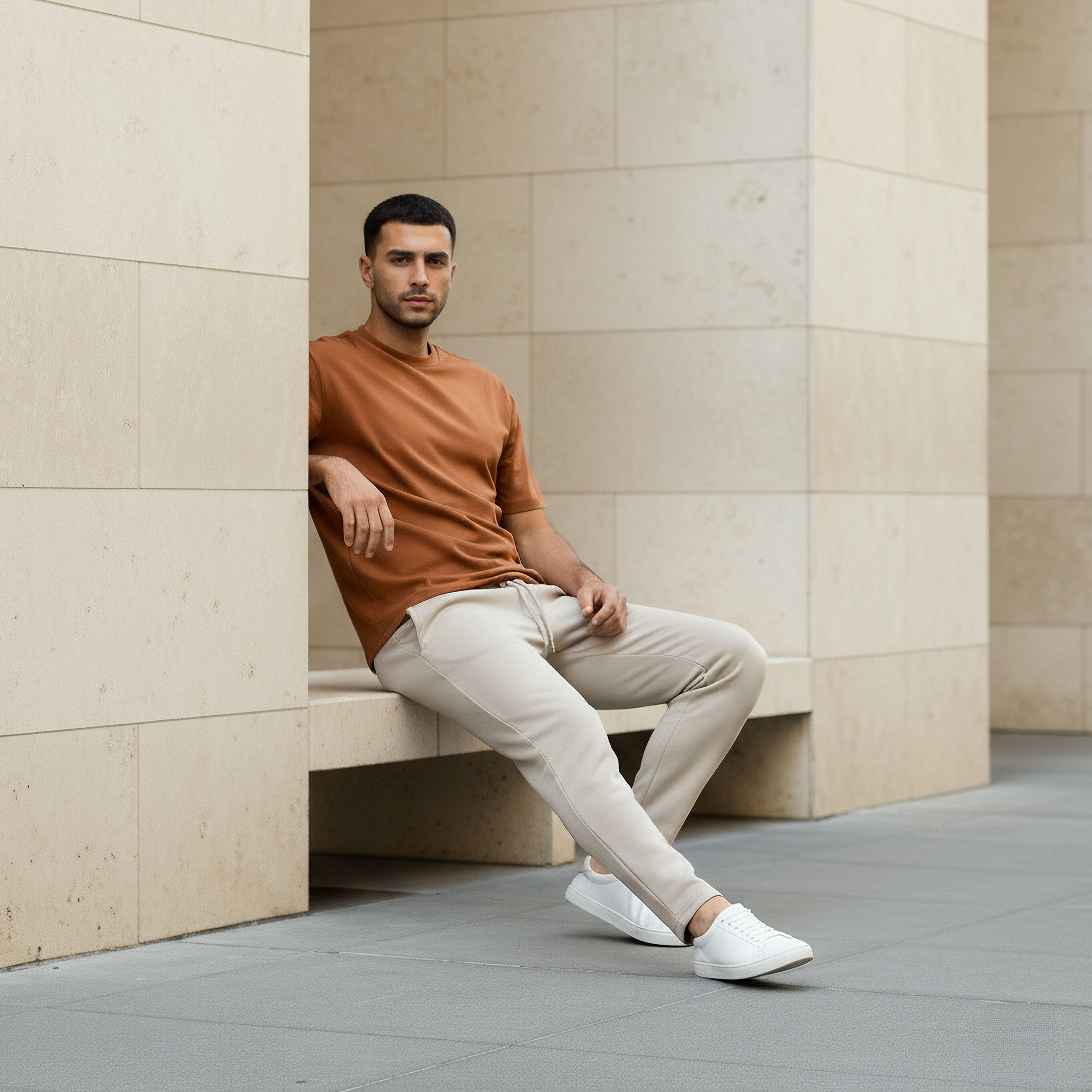 Men Relaxed Fit Crew Neck Drop Shoulder Sleeve T-shirt-men-clothing-tshirtsandpolos-tshirts-image-5