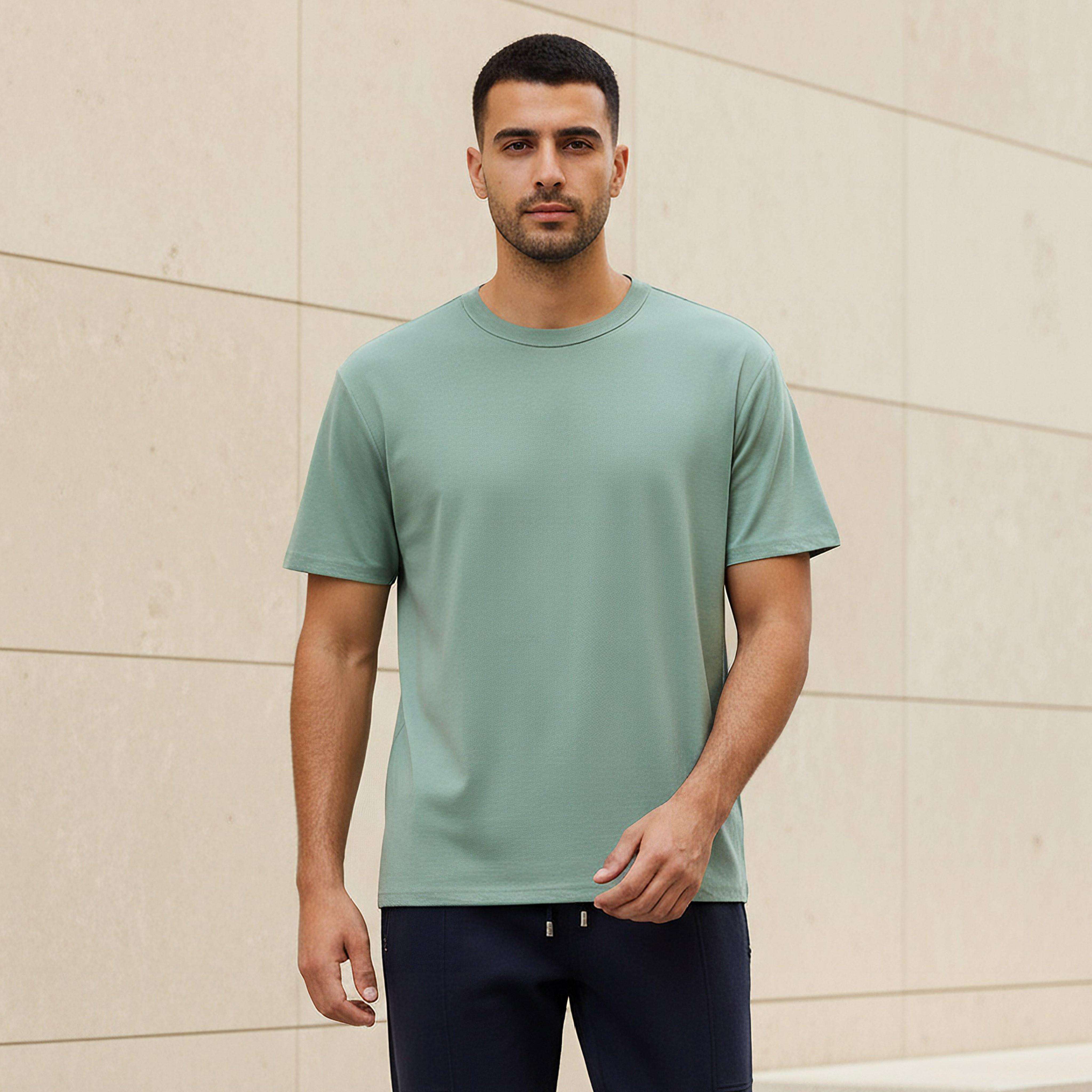 Men Relaxed Fit Crew Neck Short Sleeves T-shirt-men-clothing-tshirtsandpolos-tshirts-image-1