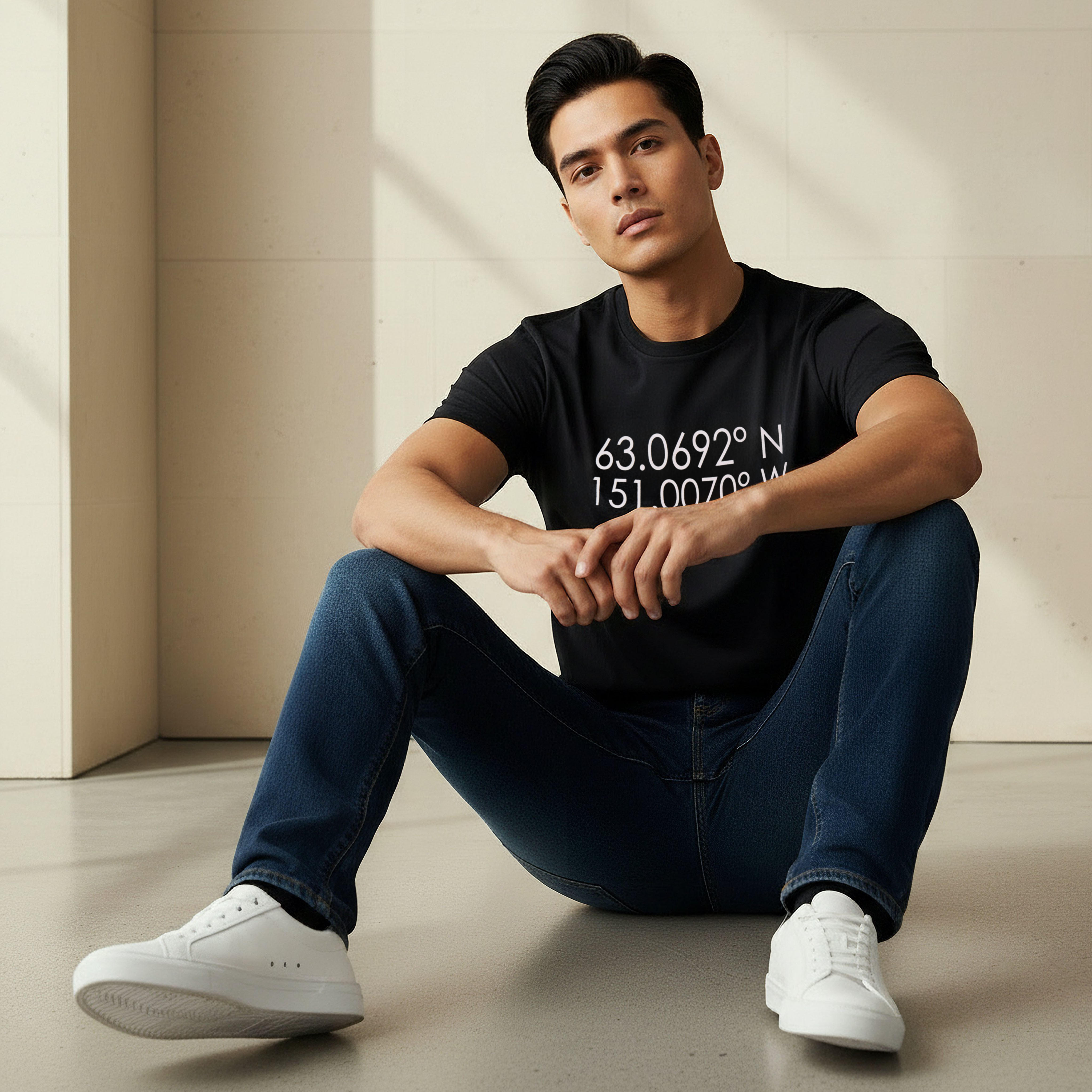 تيشيرت بقصة سليم وياقة ضيقة وأكمام قصيرة وطبعات للرجال-men-clothing-tshirtsandpolos-tshirts-image-2