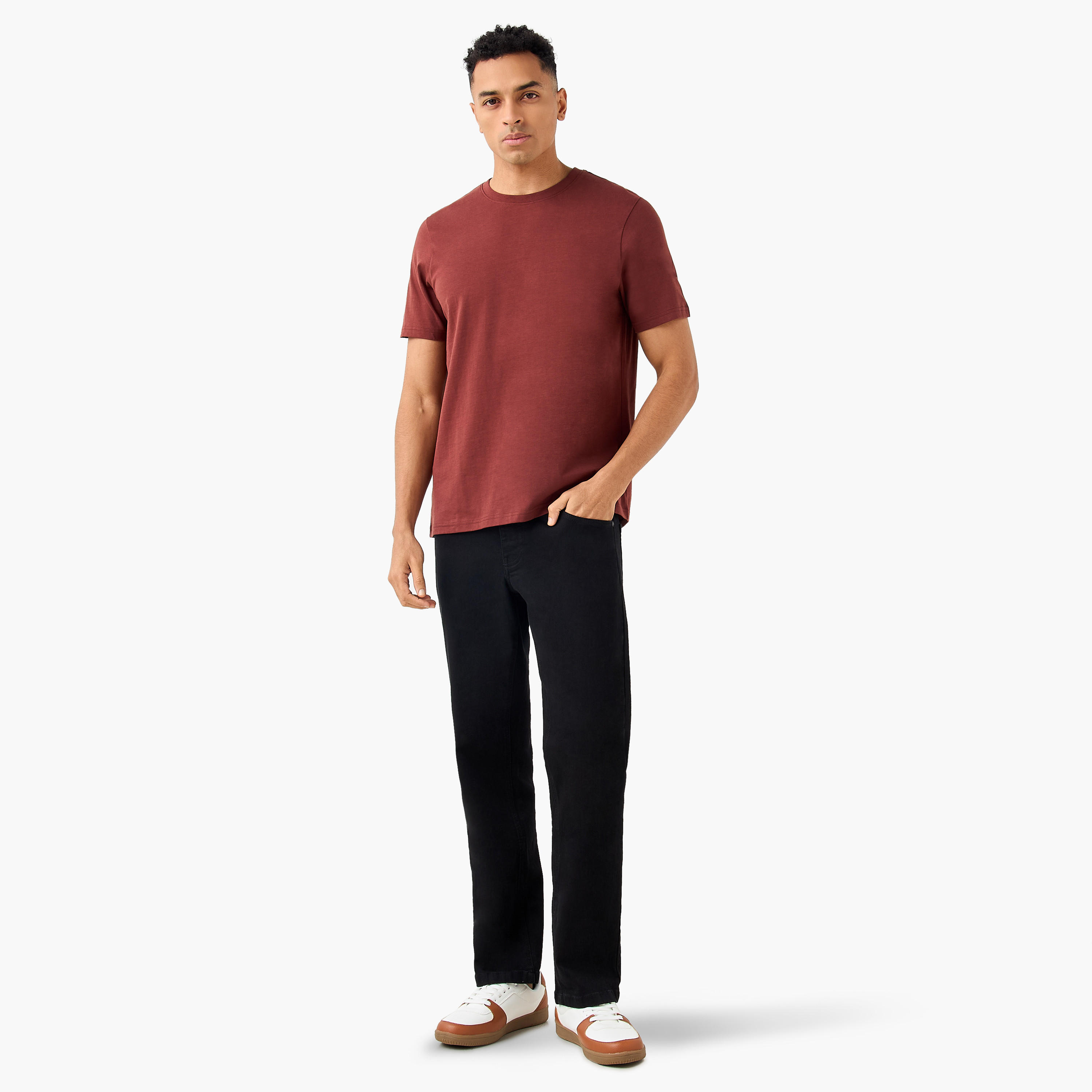 Men Regular Fit Crew Neck Short Sleeves T-shirt-men-clothing-tshirtsandpolos-tshirts-image-2