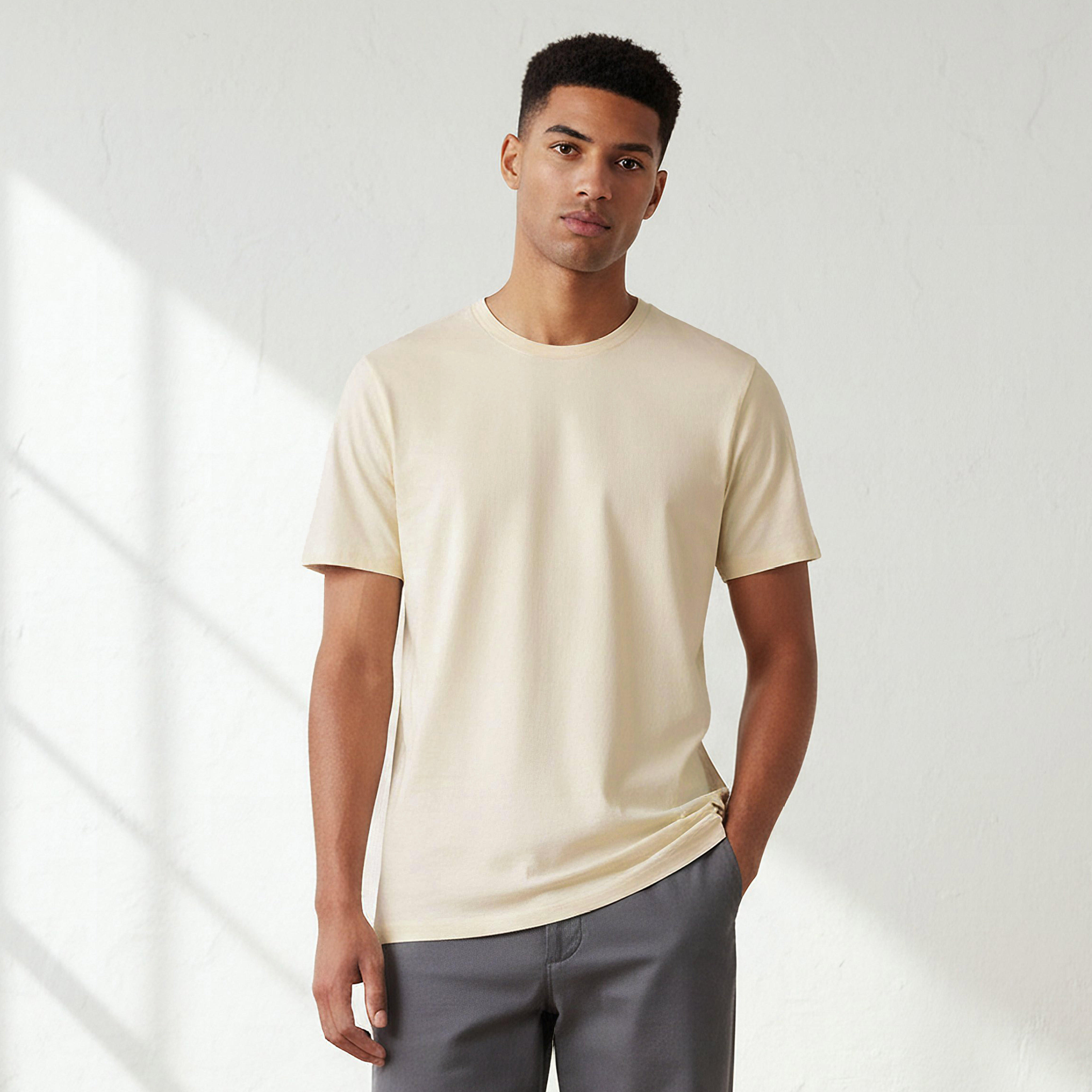 Men Regular Fit Crew Neck Short Sleeves T-shirt-men-clothing-tshirtsandpolos-tshirts-image-1