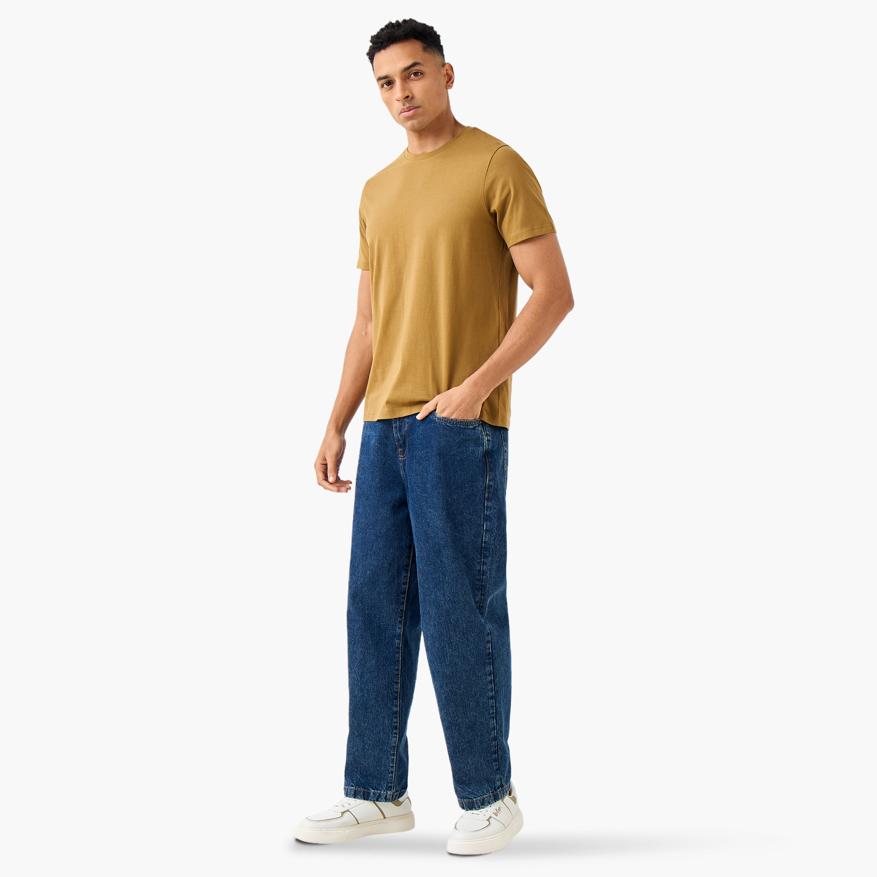 Men Regular Fit Crew Neck Short Sleeves T-shirt-men-clothing-tshirtsandpolos-tshirts-image-3