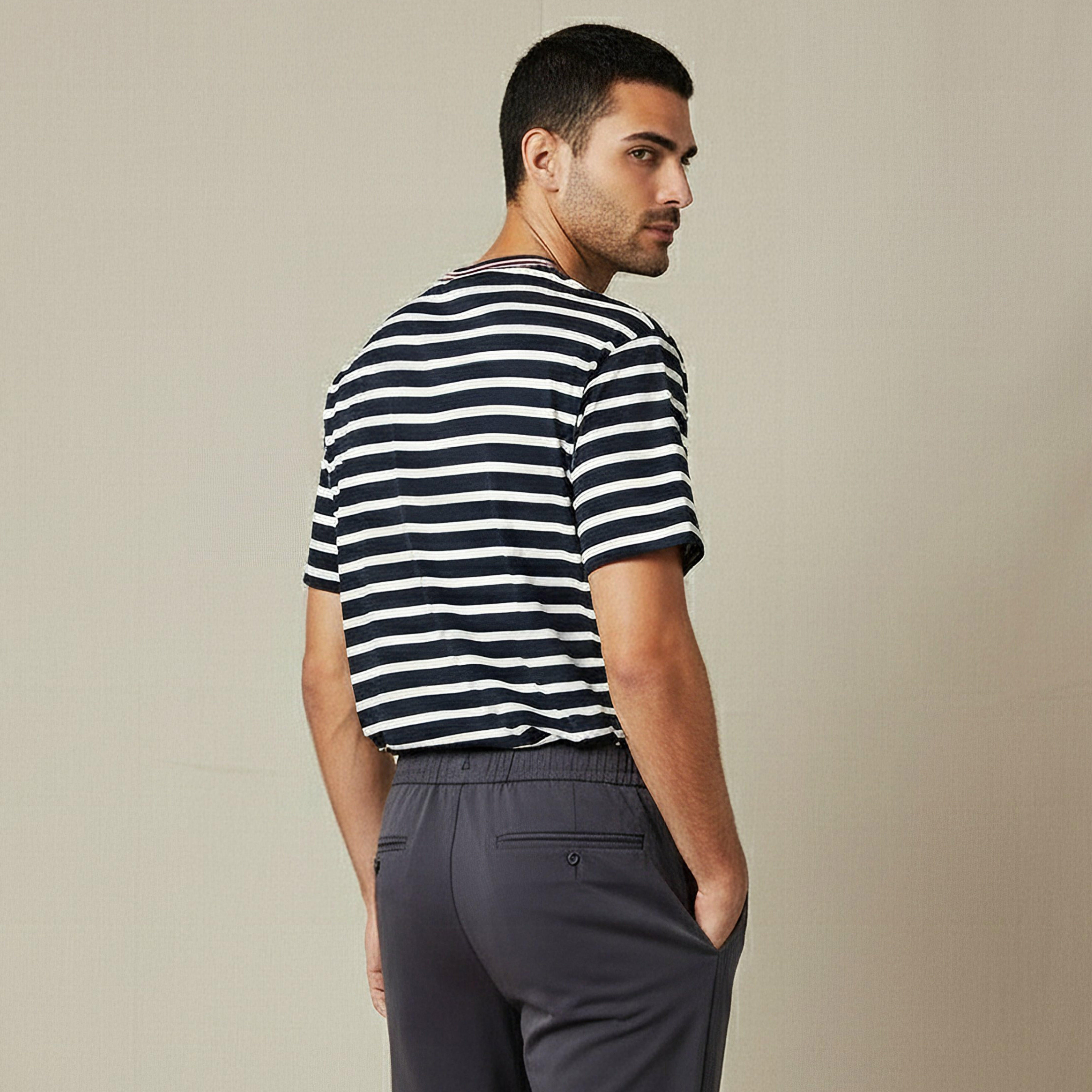 Men Regular Fit Crew Neck Short Sleeves Striped T-shirt-men-clothing-tshirtsandpolos-tshirts-image-3