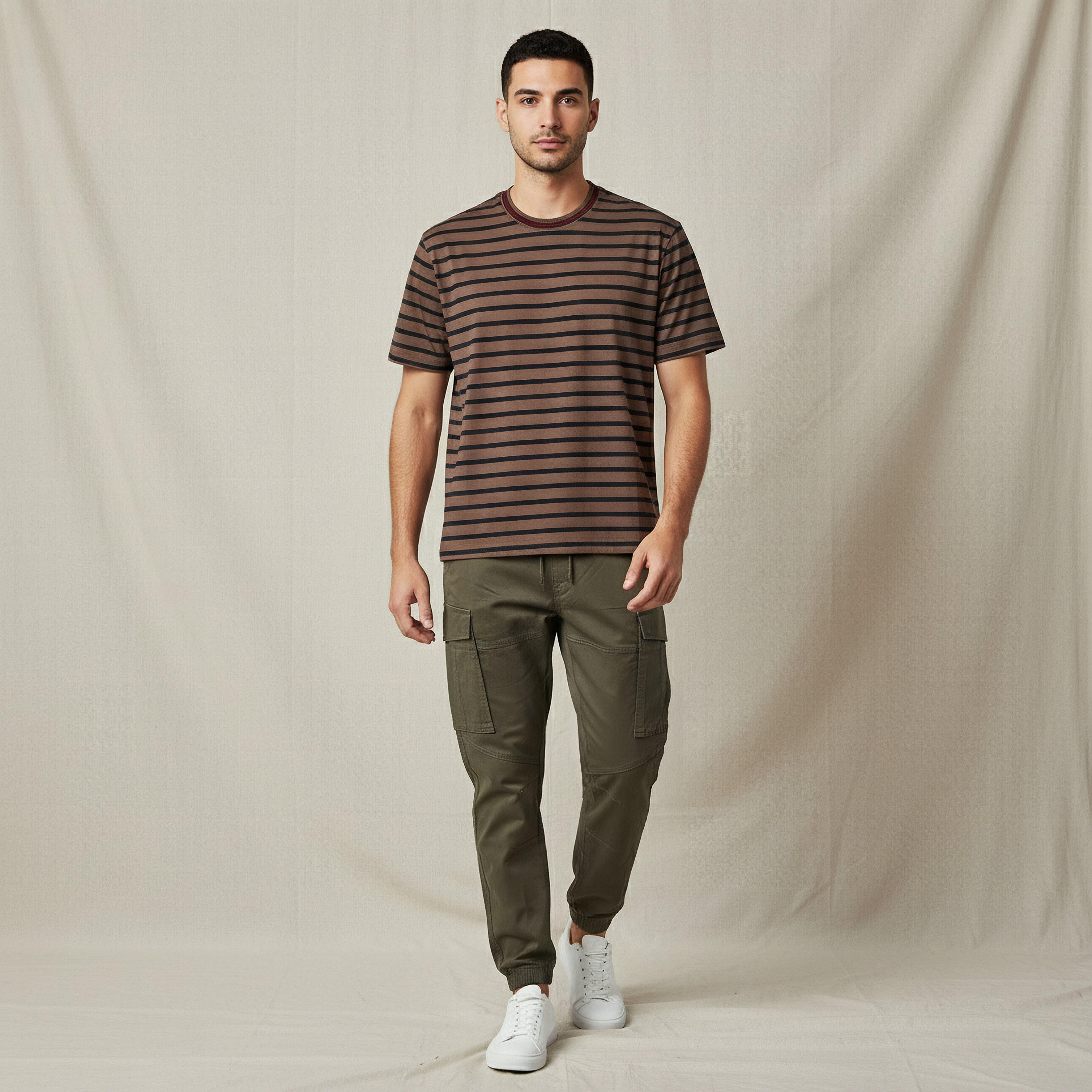 Men Regular Fit Crew Neck Short Sleeves Striped T-shirt-men-clothing-tshirtsandpolos-tshirts-image-2