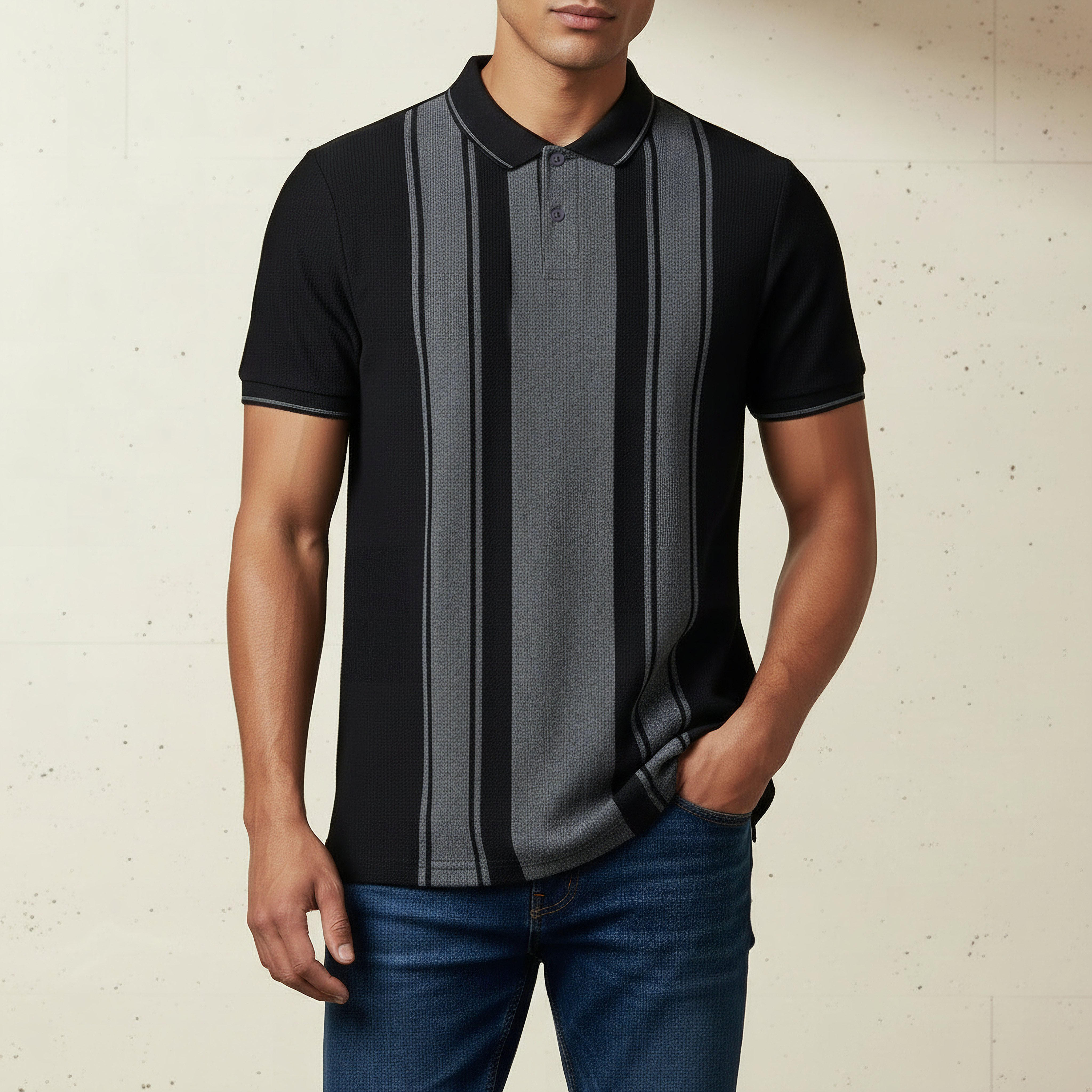 Men Short Sleeves Striped Polo T-shirt-men-clothing-tshirtsandpolos-polos-image-4