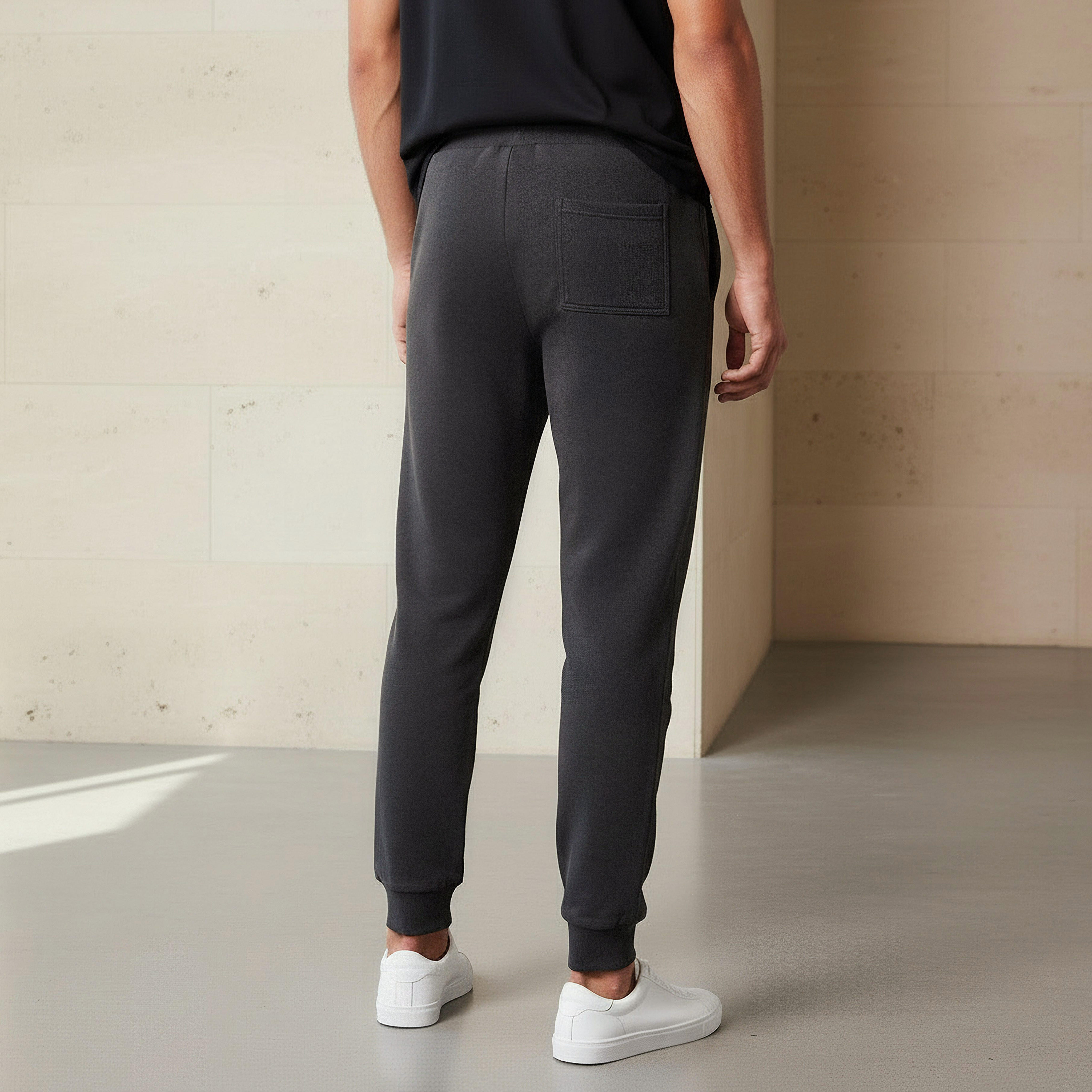 Men Regular Fit Joggers with Drawstring Closure-men-clothing-bottoms-joggers-image-3