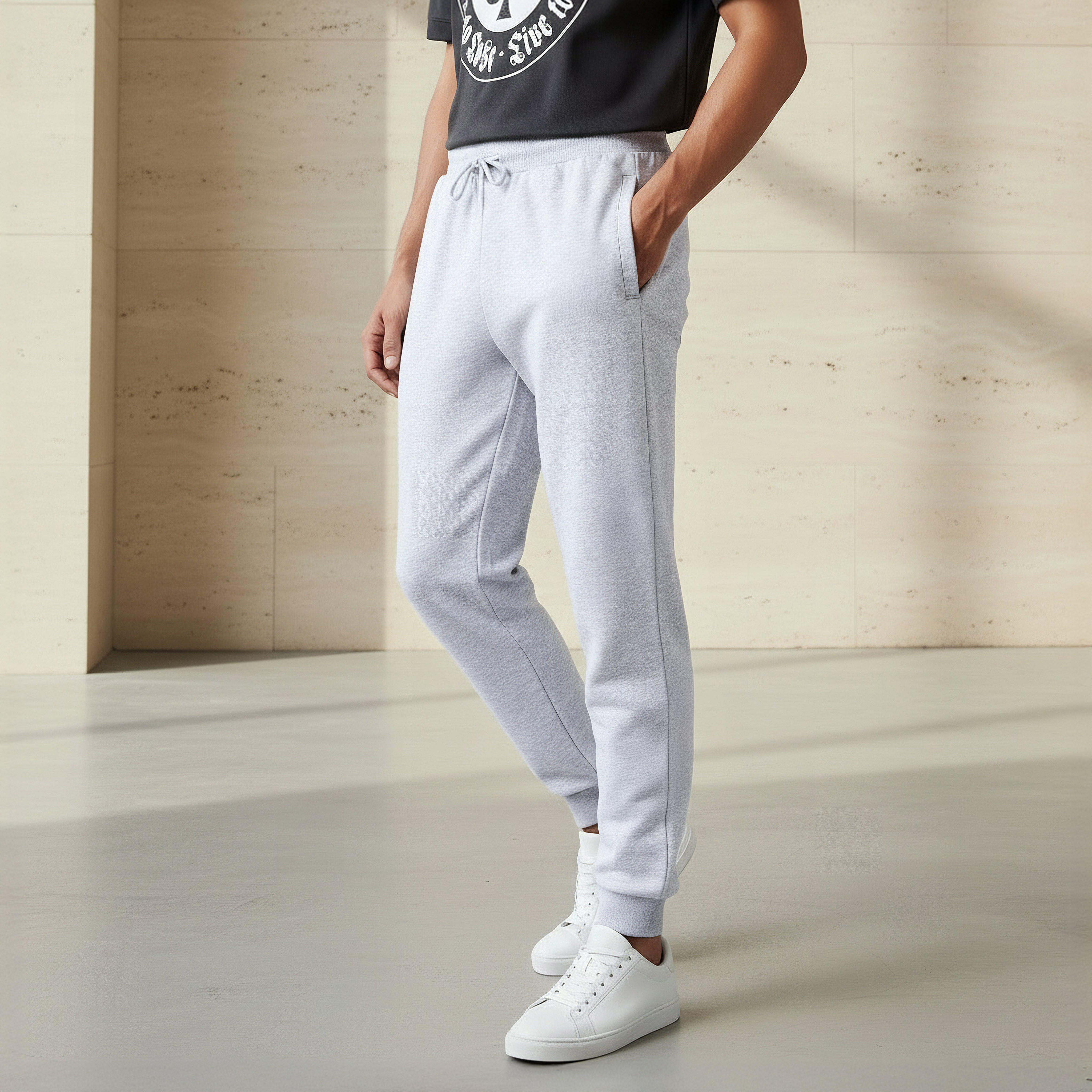 Men Regular Fit Joggers with Drawstring Closure-men-clothing-bottoms-joggers-image-1