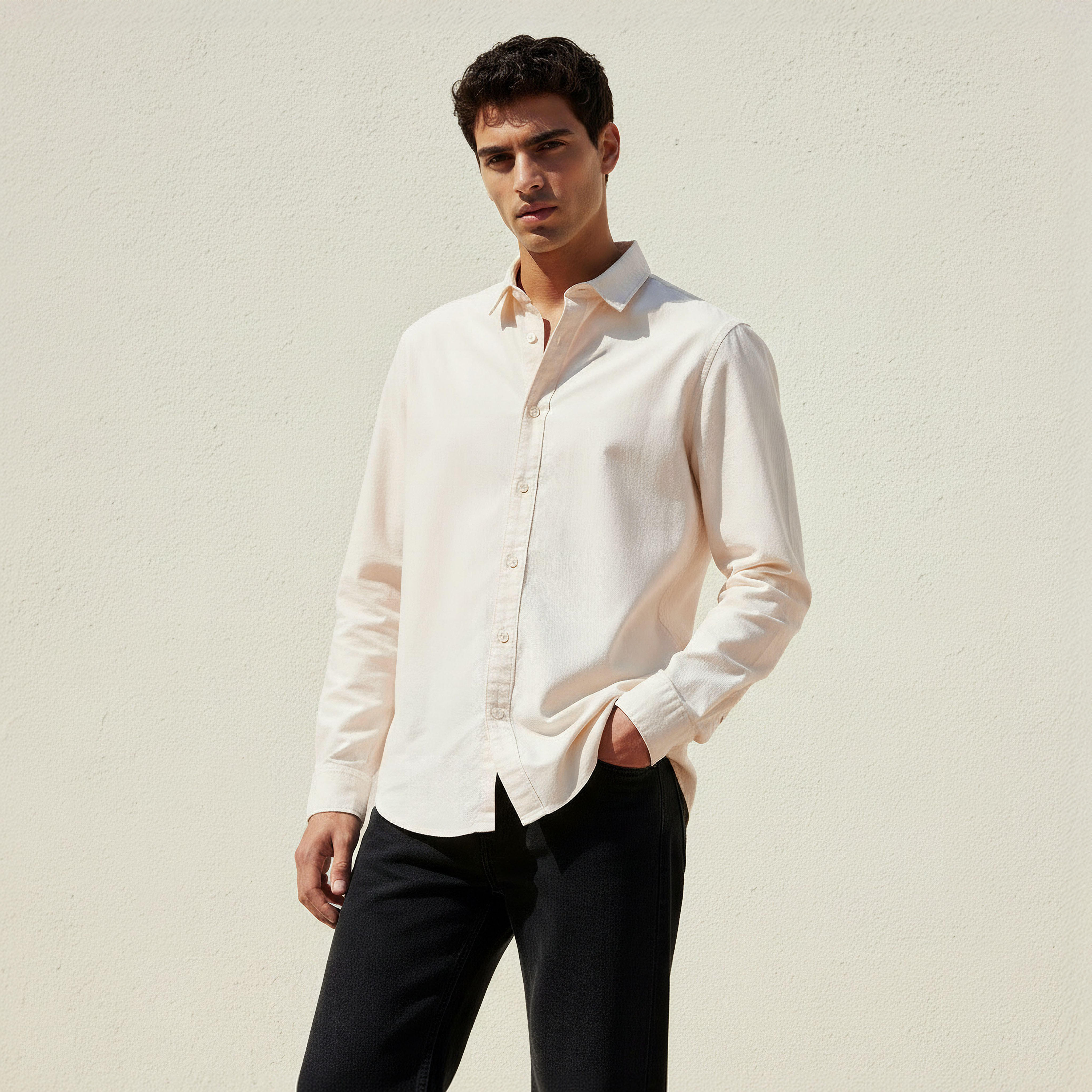 قميص رجالي بأكمام طويلة وياقة وقصة عادية-men-clothing-shirts-image-4