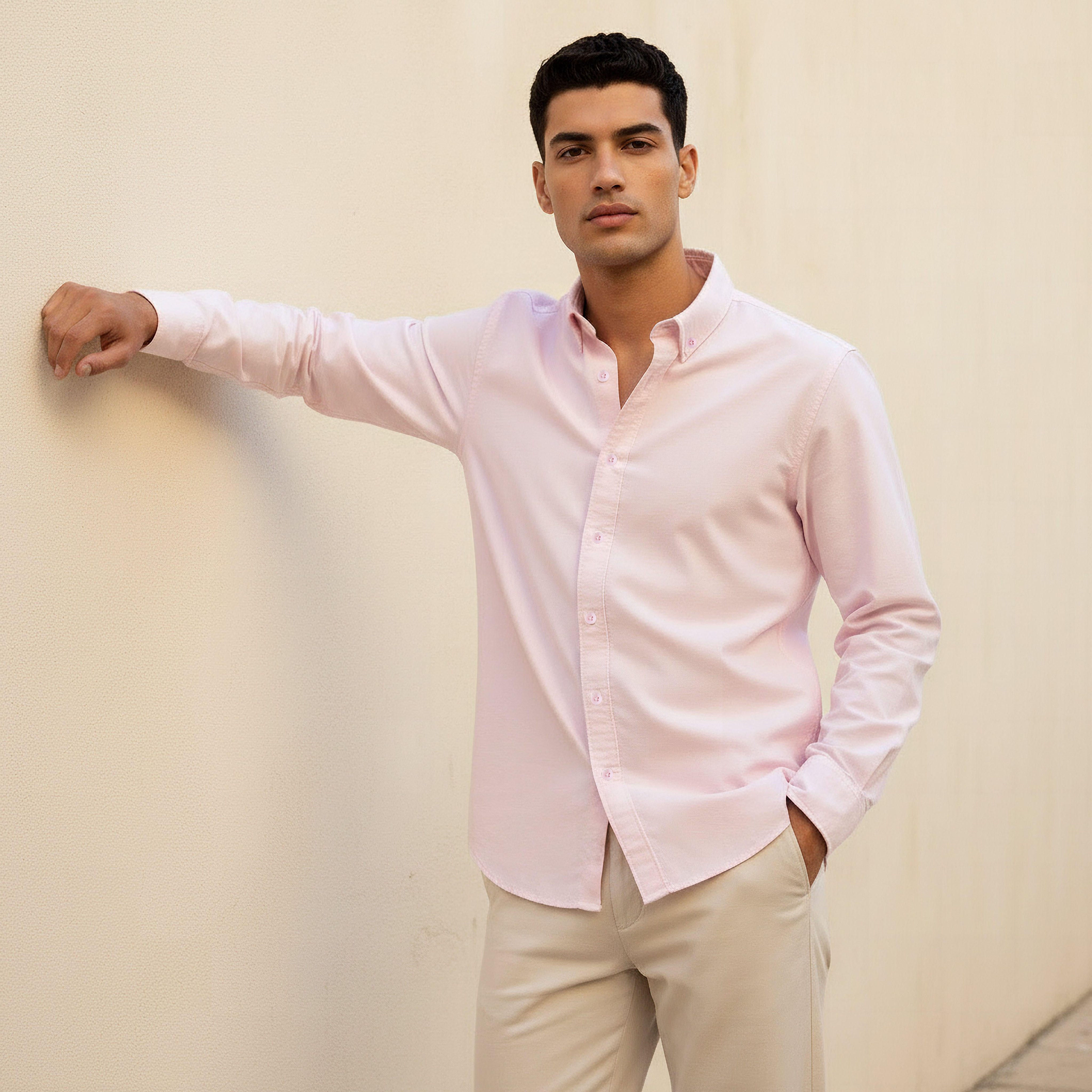 قميص رجالي بأكمام طويلة وياقة وقصة عادية-men-clothing-shirts-image-1