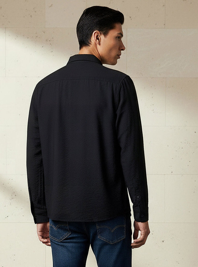 قميص بقصة عادية وياقة وأكمام طويلة للرجال-men-clothing-shirts-image-3