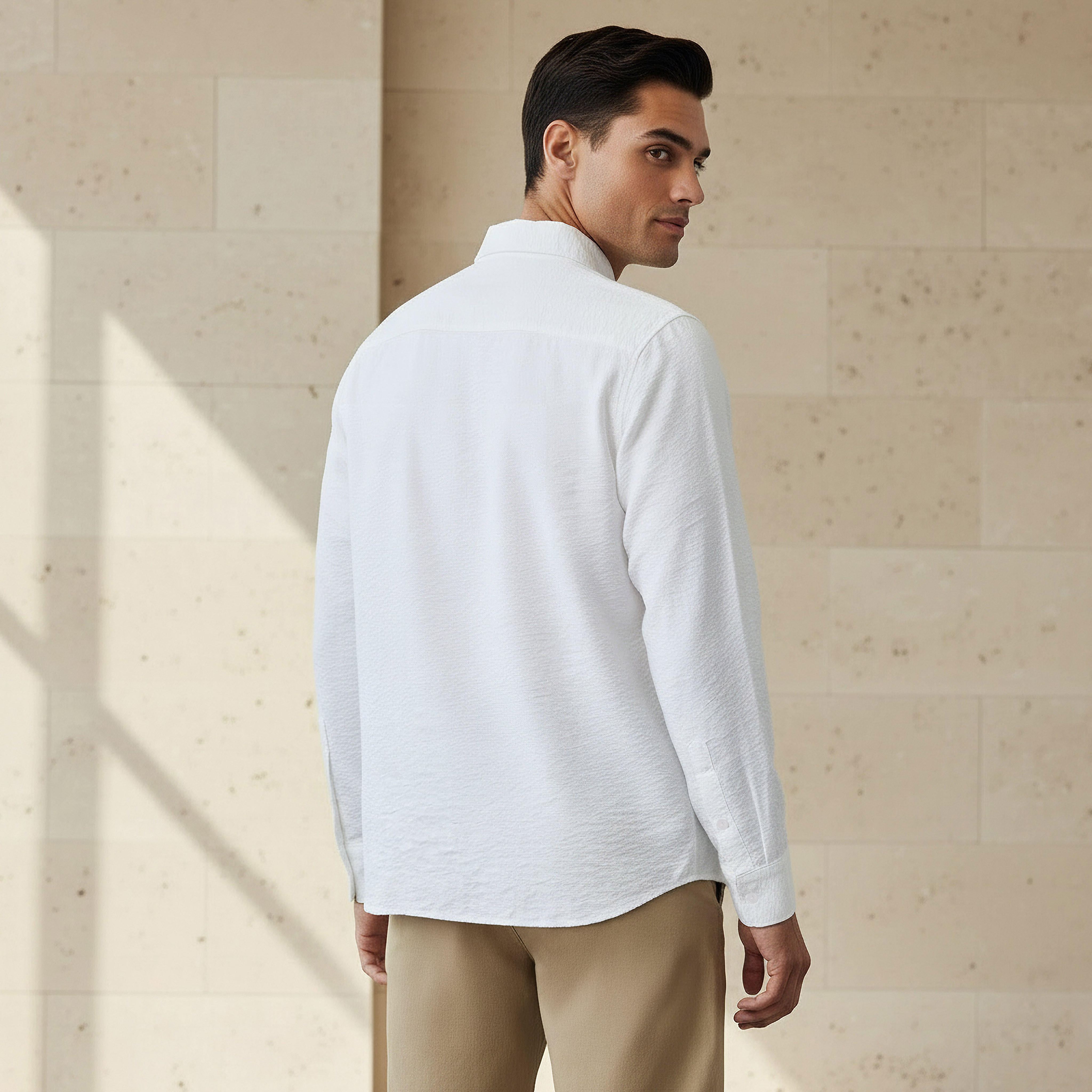 Men Regular Fit Collared Long Sleeve Shirt-men-clothing-shirts-image-3
