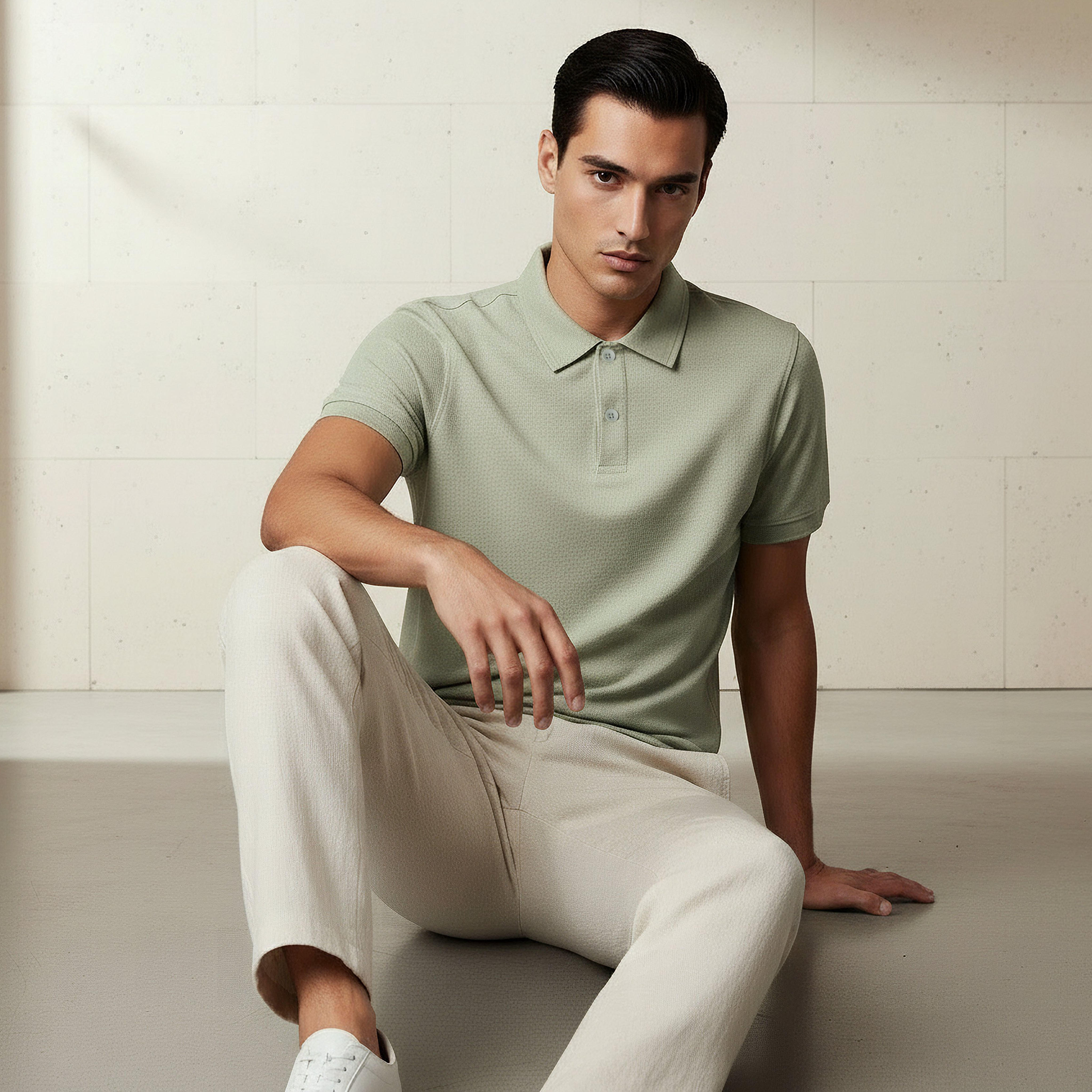 Men Short Sleeve Textured Polo T-shirt-men-clothing-tshirtsandpolos-polos-image-5