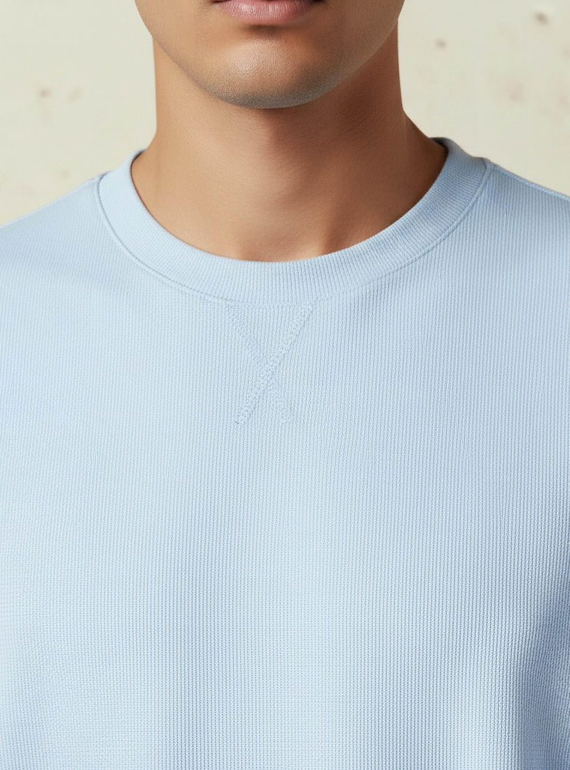 Men Relaxed Fit Crew Neck Short Sleeve Textured T-shirt-men-clothing-tshirtsandpolos-tshirts-image-4