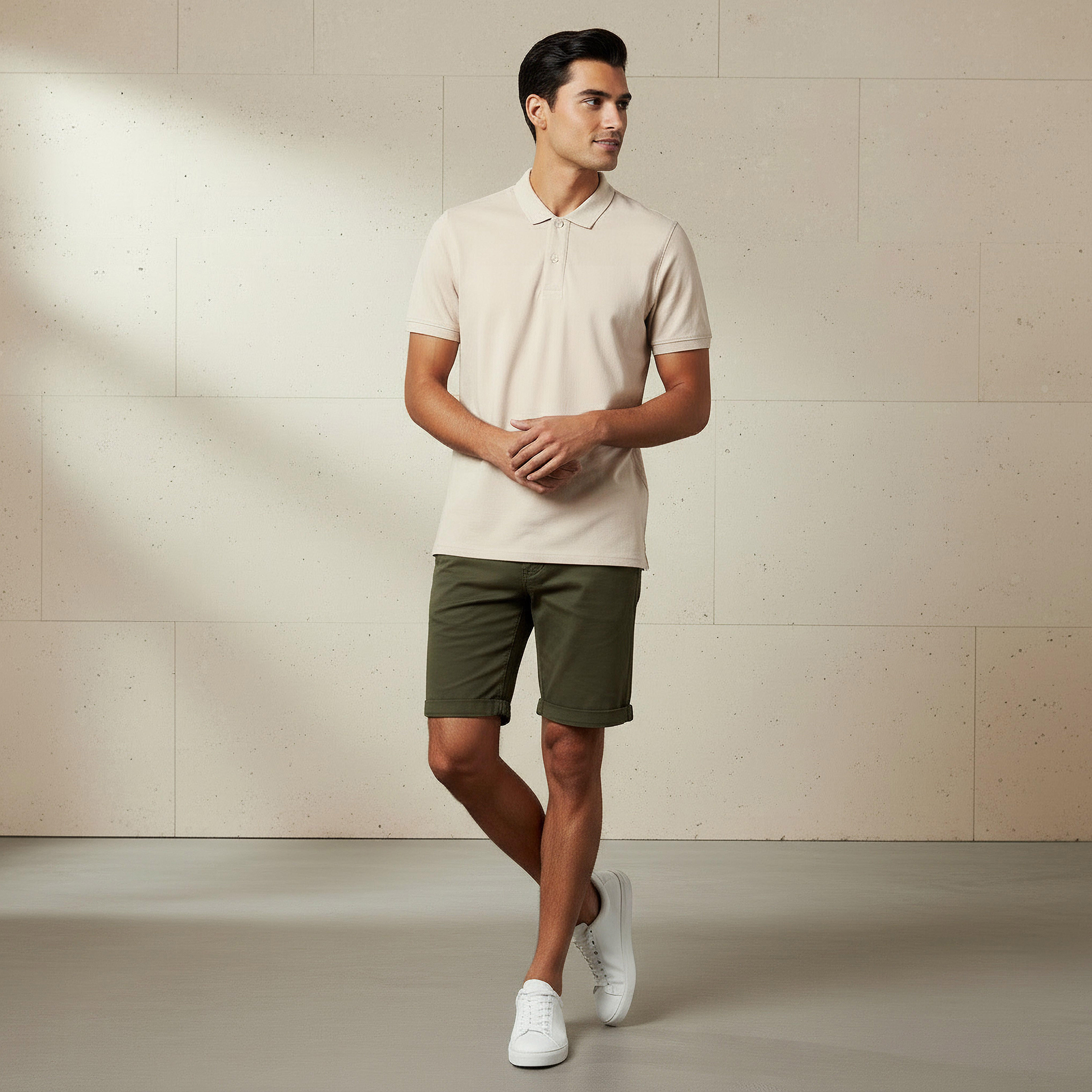 Men Short Sleeve Textured Polo T-shirt-men-clothing-tshirtsandpolos-polos-image-2