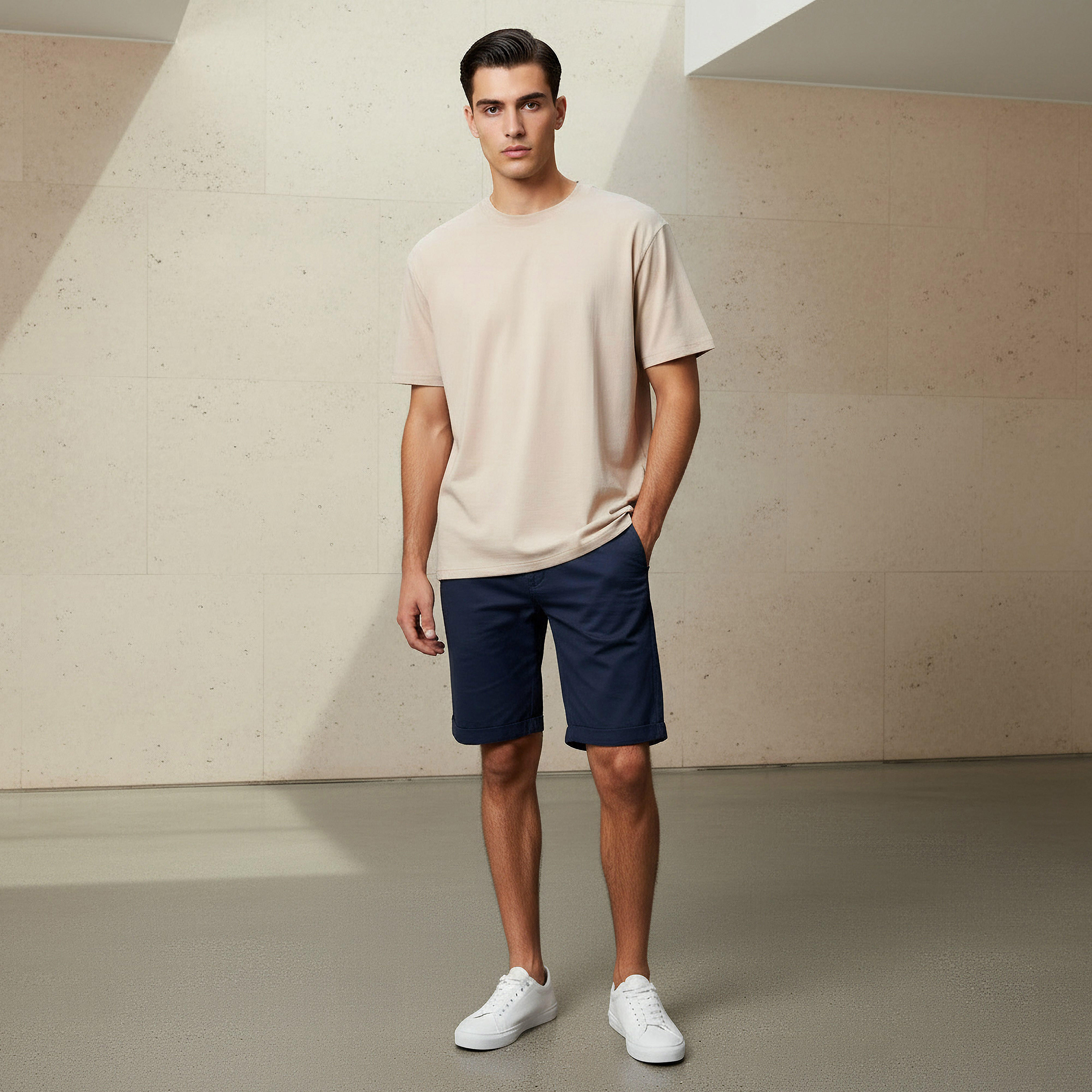 Men Relaxed Fit Crew Neck Short Sleeves T-shirt-men-clothing-tshirtsandpolos-tshirts-image-2