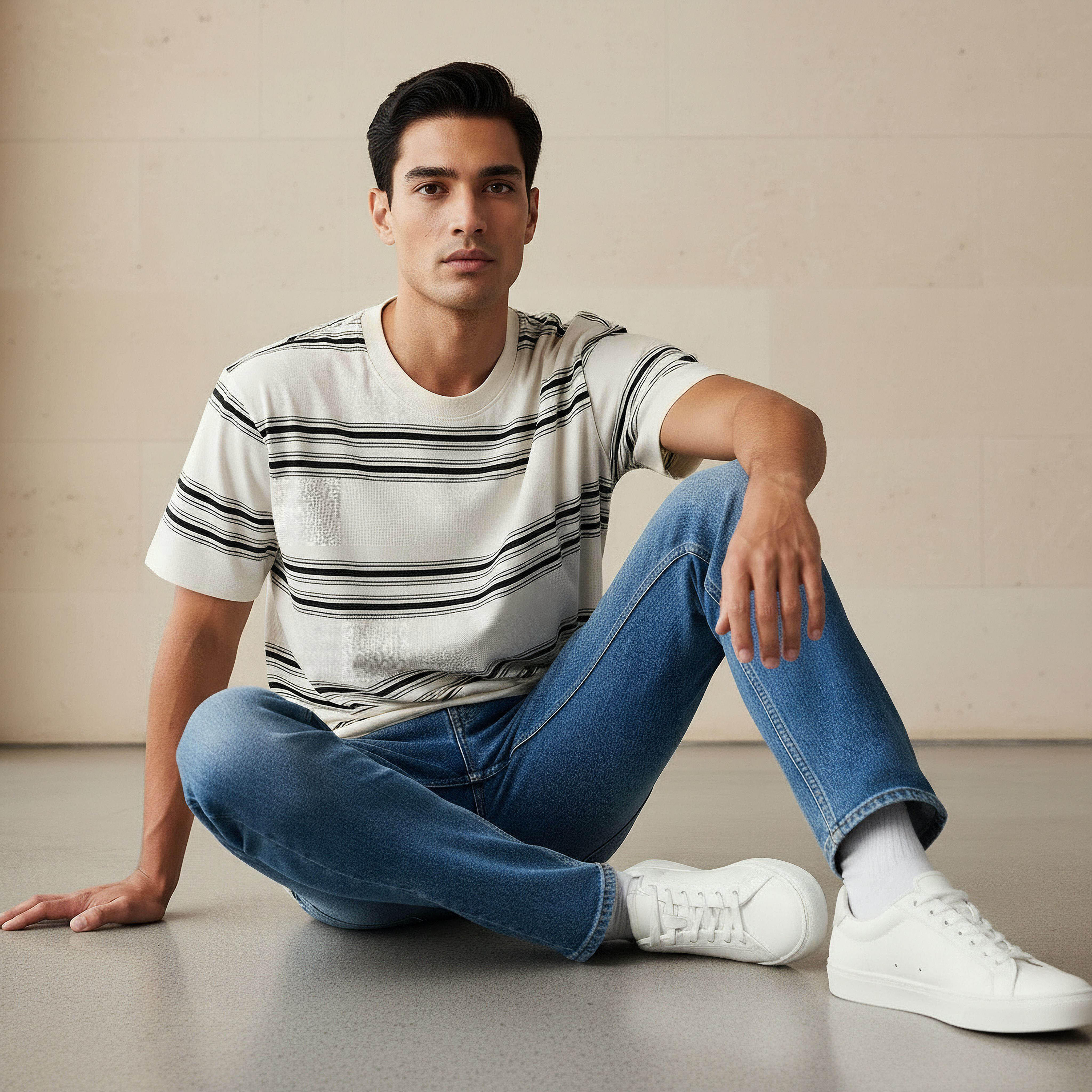 Men Relaxed Fit Crew Neck Short Sleeves Striped T-shirt-men-clothing-tshirtsandpolos-tshirts-image-5