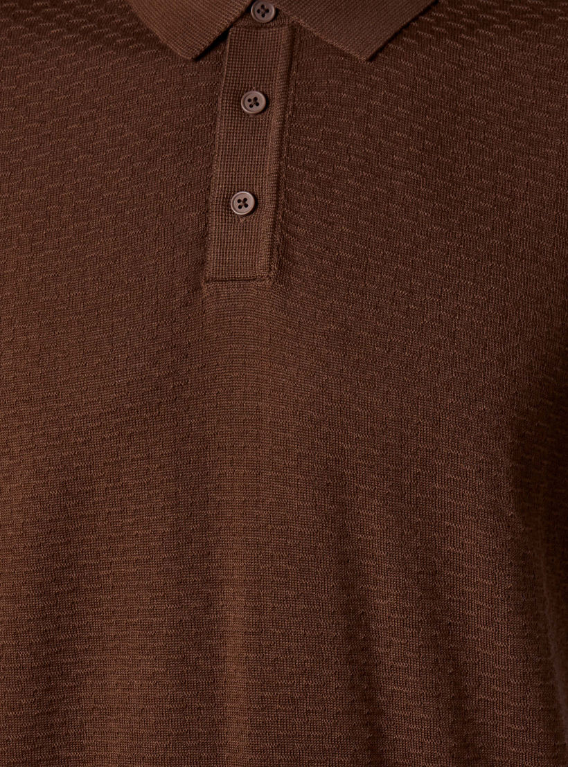 تيشيرت بولو بارز الملمس بأكمام قصيرة للرجال-men-clothing-tshirtsandpolos-polos-image-2
