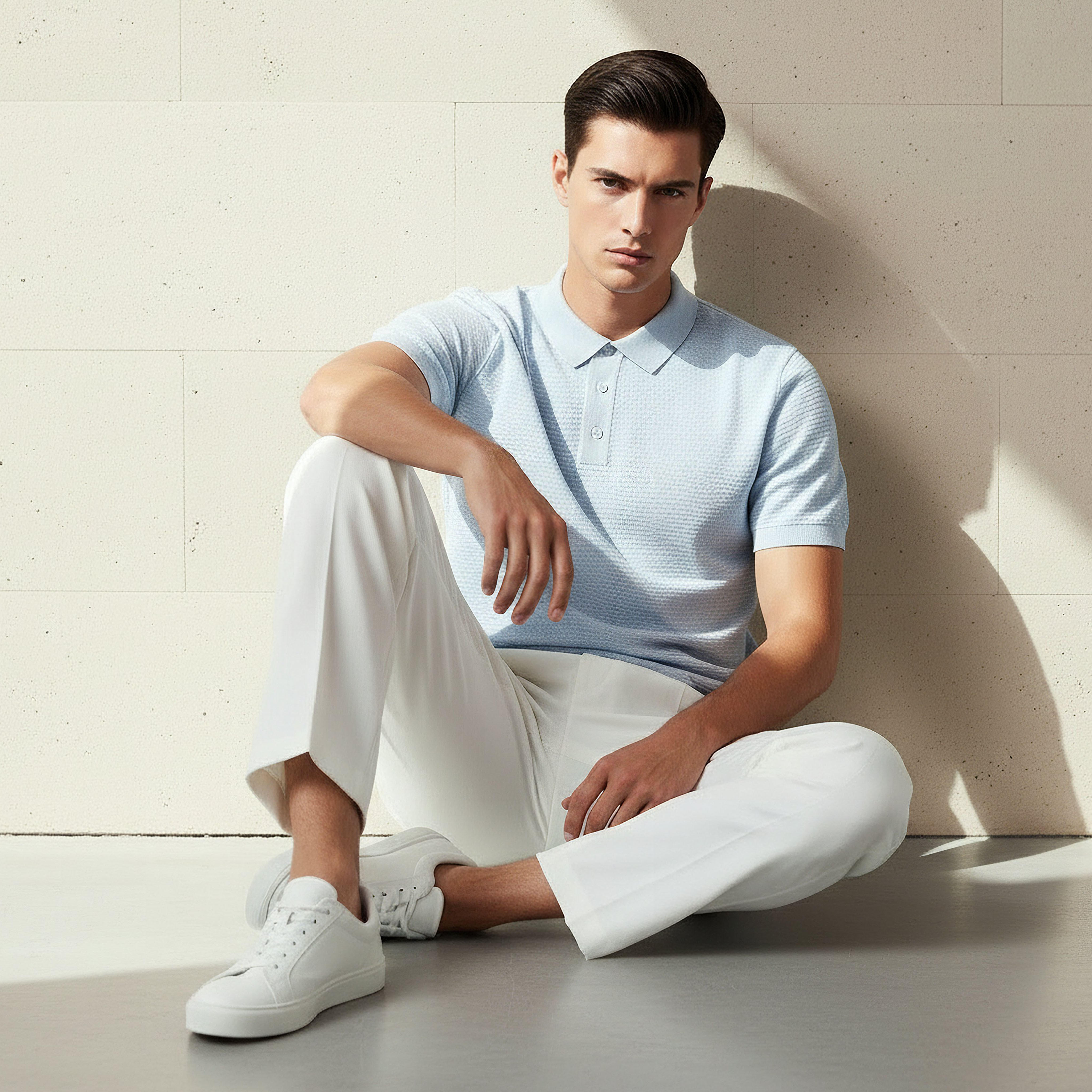 Men Short Sleeves Textured Polo T-shirt-men-clothing-tshirtsandpolos-polos-image-3