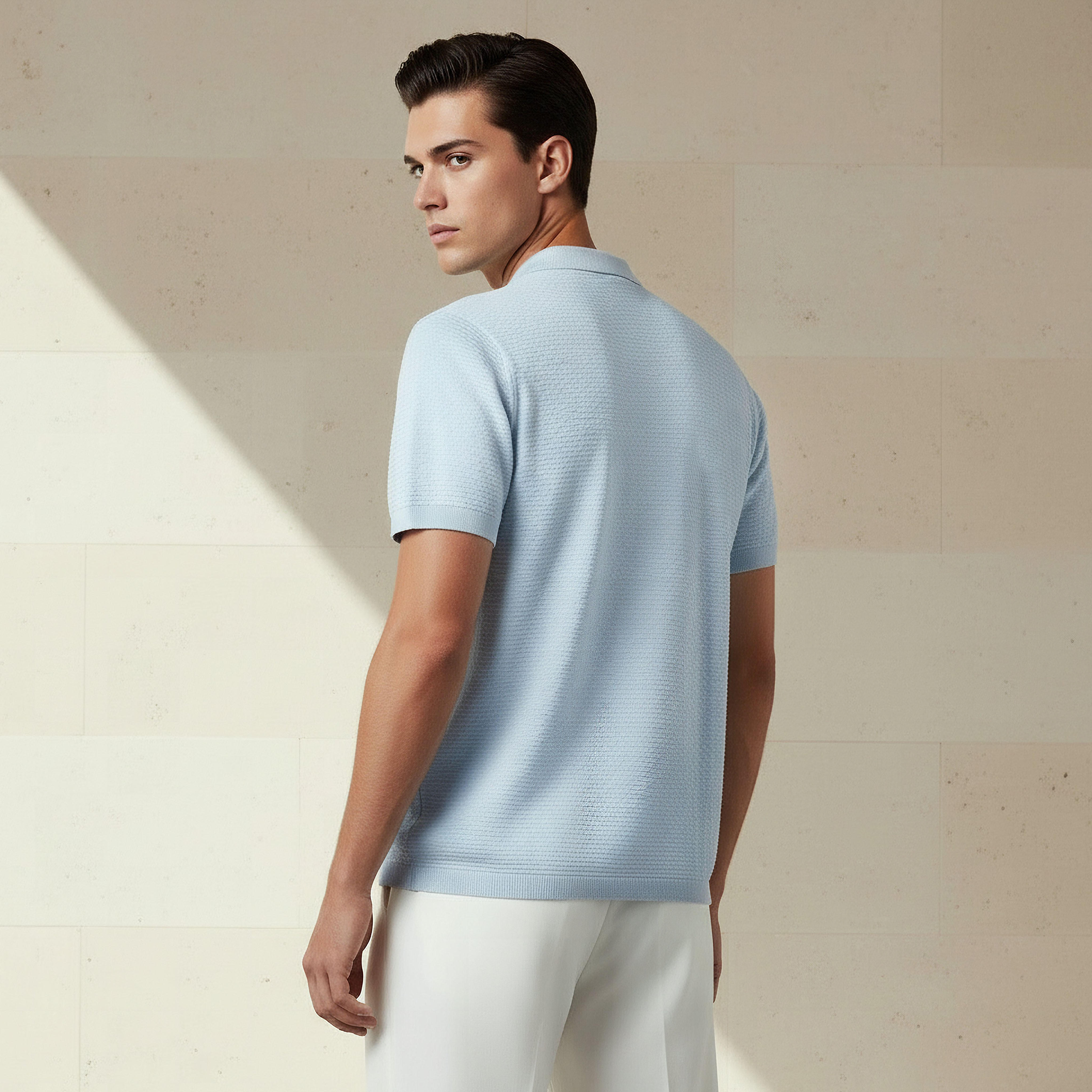 Men Short Sleeves Textured Polo T-shirt-men-clothing-tshirtsandpolos-polos-image-4