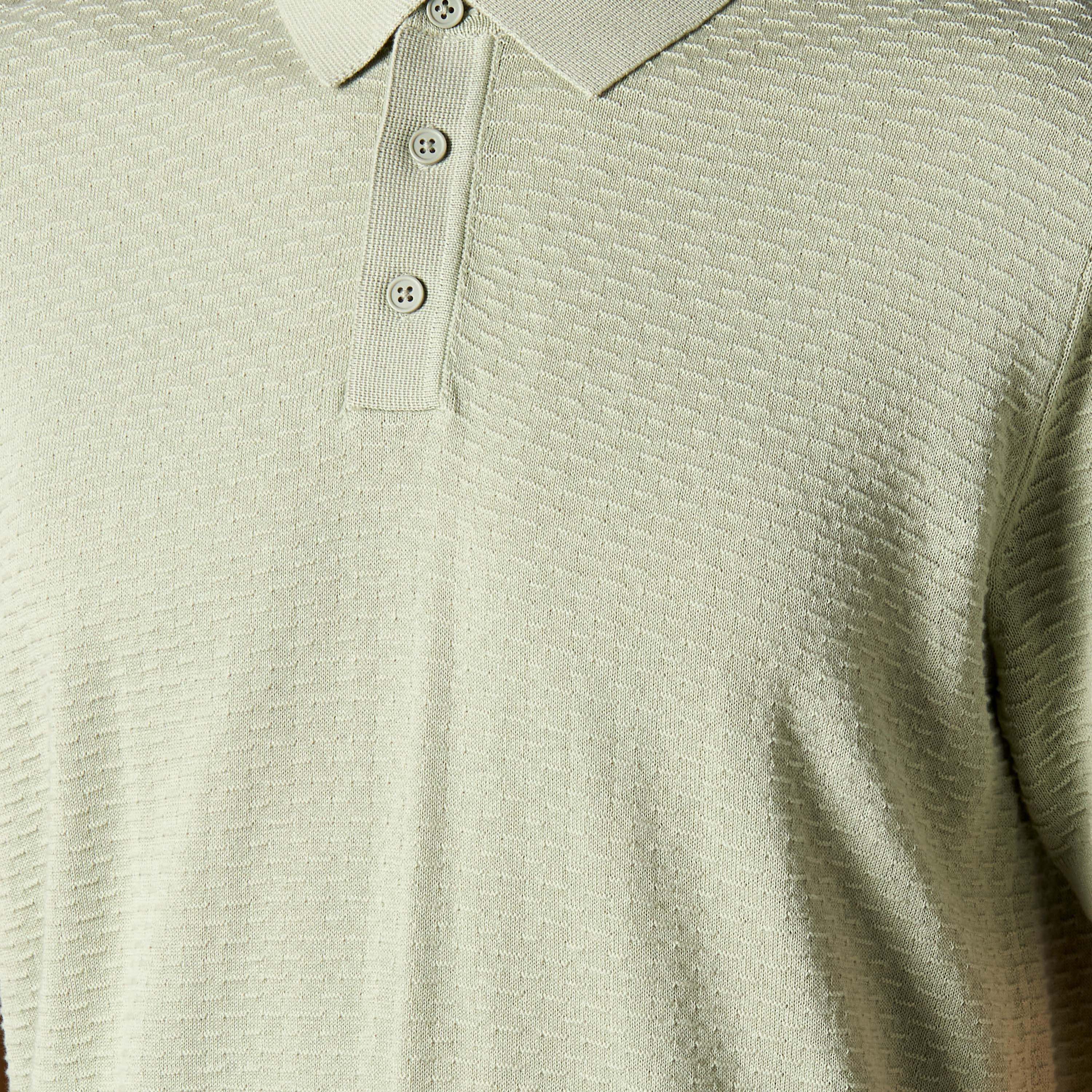 Men Short Sleeves Textured Polo T-shirt-men-clothing-tshirtsandpolos-polos-image-2