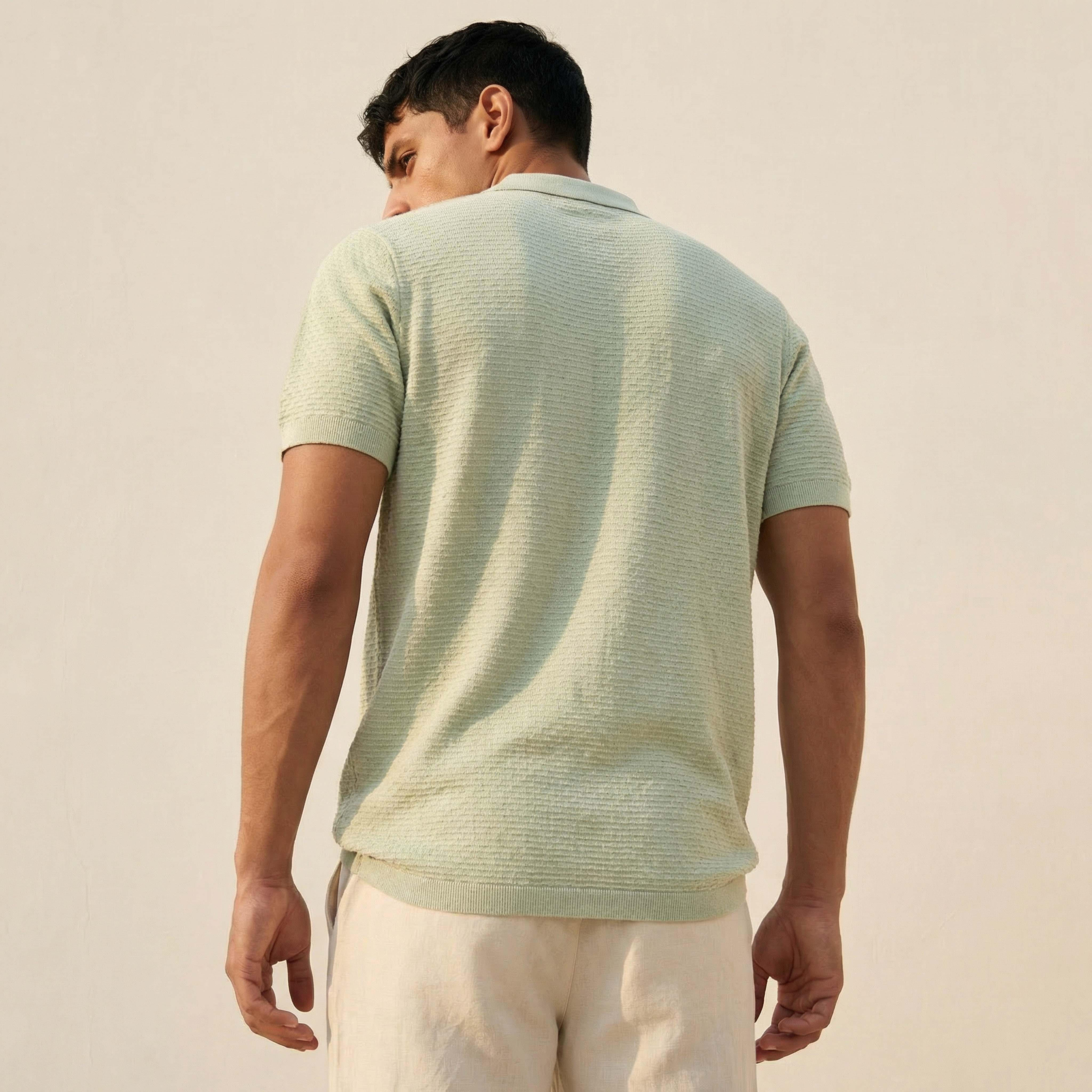 Men Short Sleeves Textured Polo T-shirt-men-clothing-tshirtsandpolos-polos-image-4