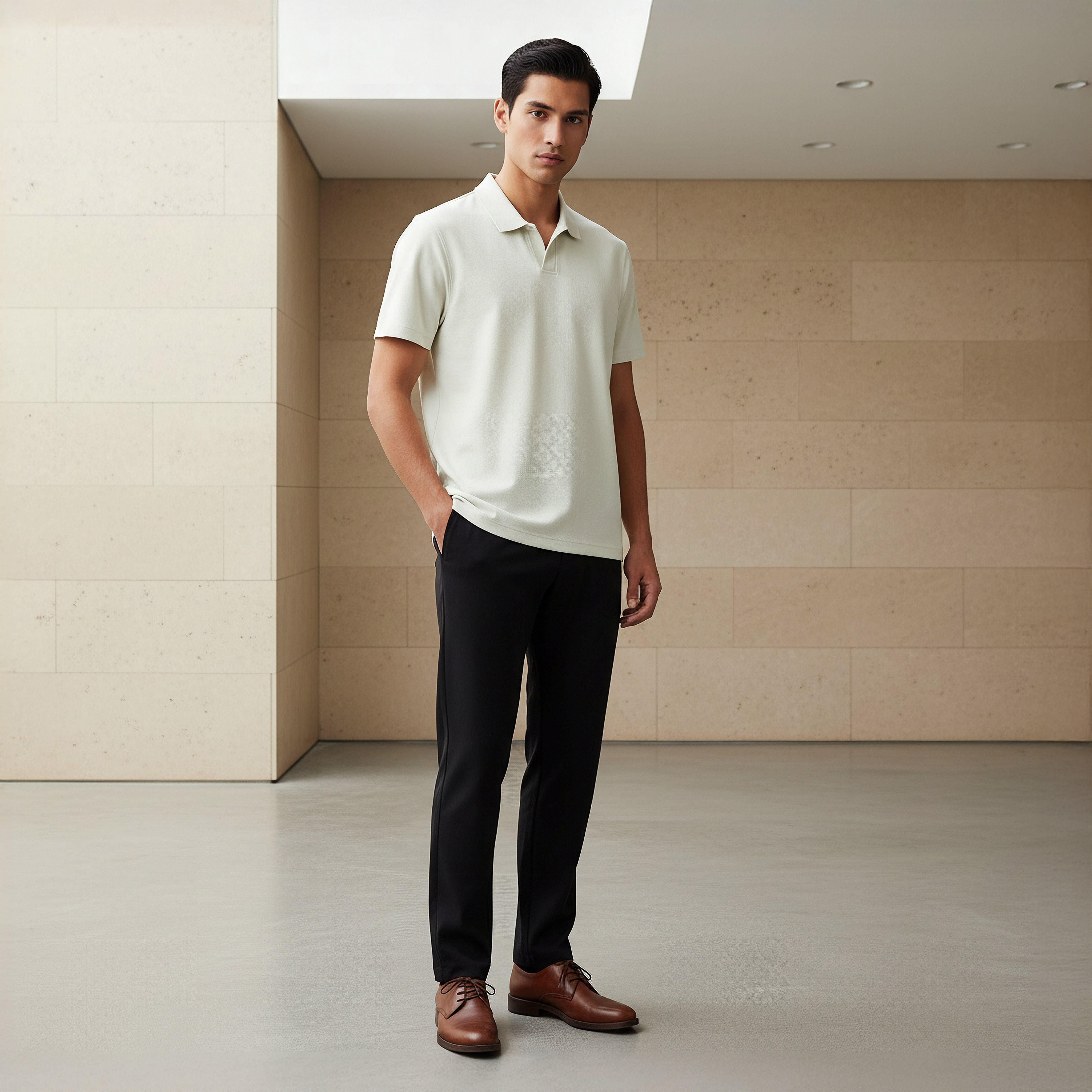 Men Short Sleeves Johnny Collar Polo T-shirt-men-clothing-tshirtsandpolos-polos-image-3