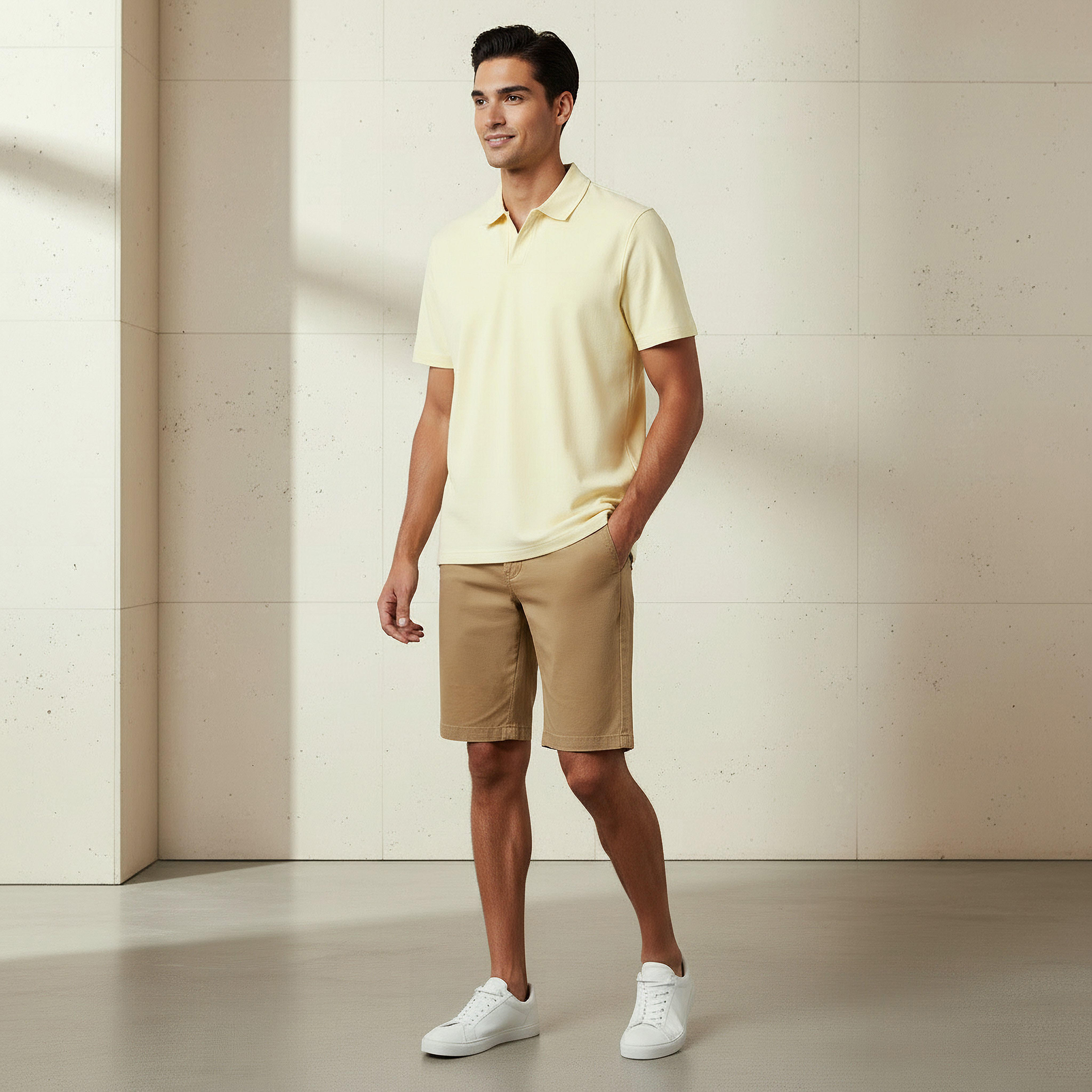 Men Short Sleeves Johnny Collar Polo T-shirt-men-clothing-tshirtsandpolos-polos-image-3