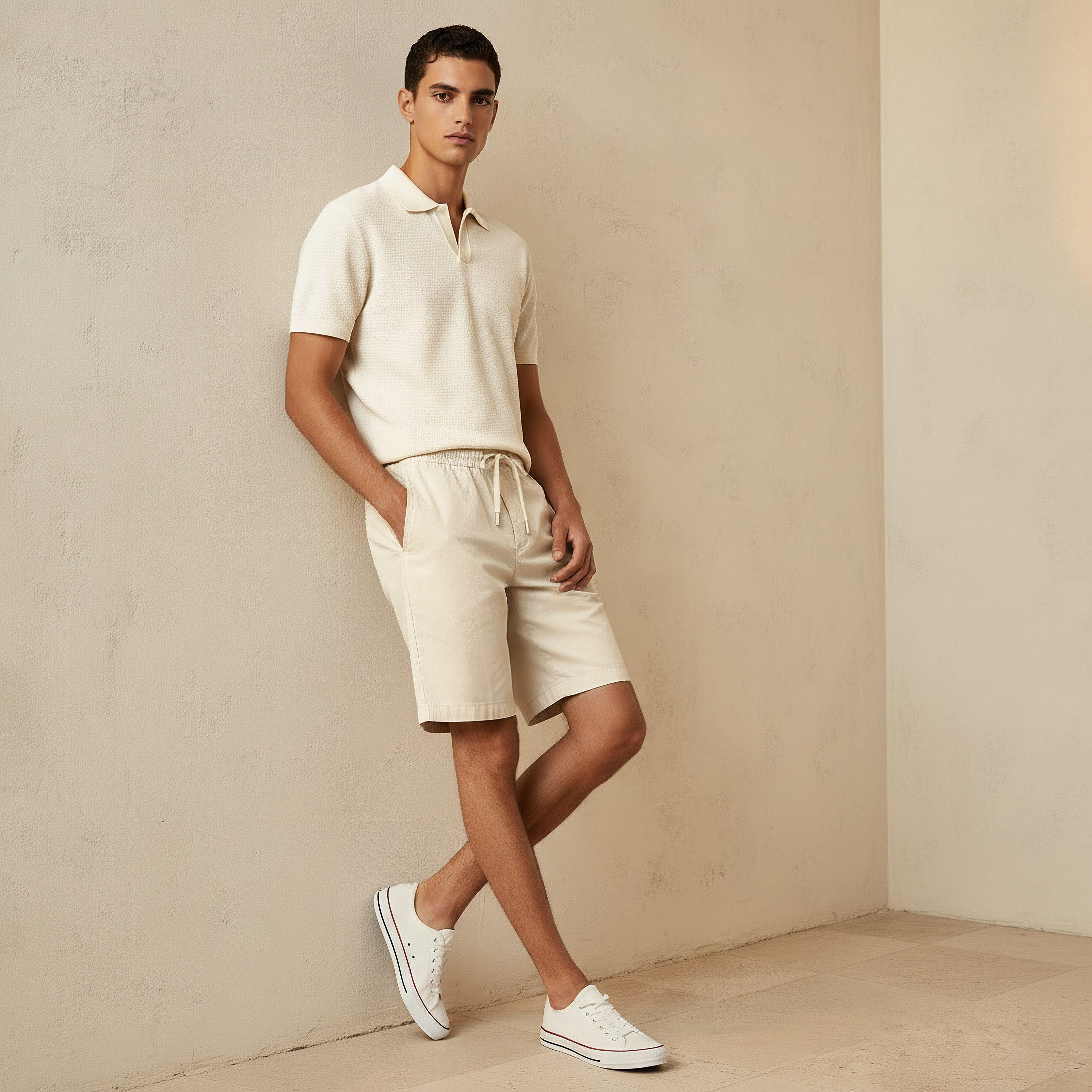 Men Regular Fit Bermuda Shorts Cotton-men-clothing-bottoms-shorts-image-2