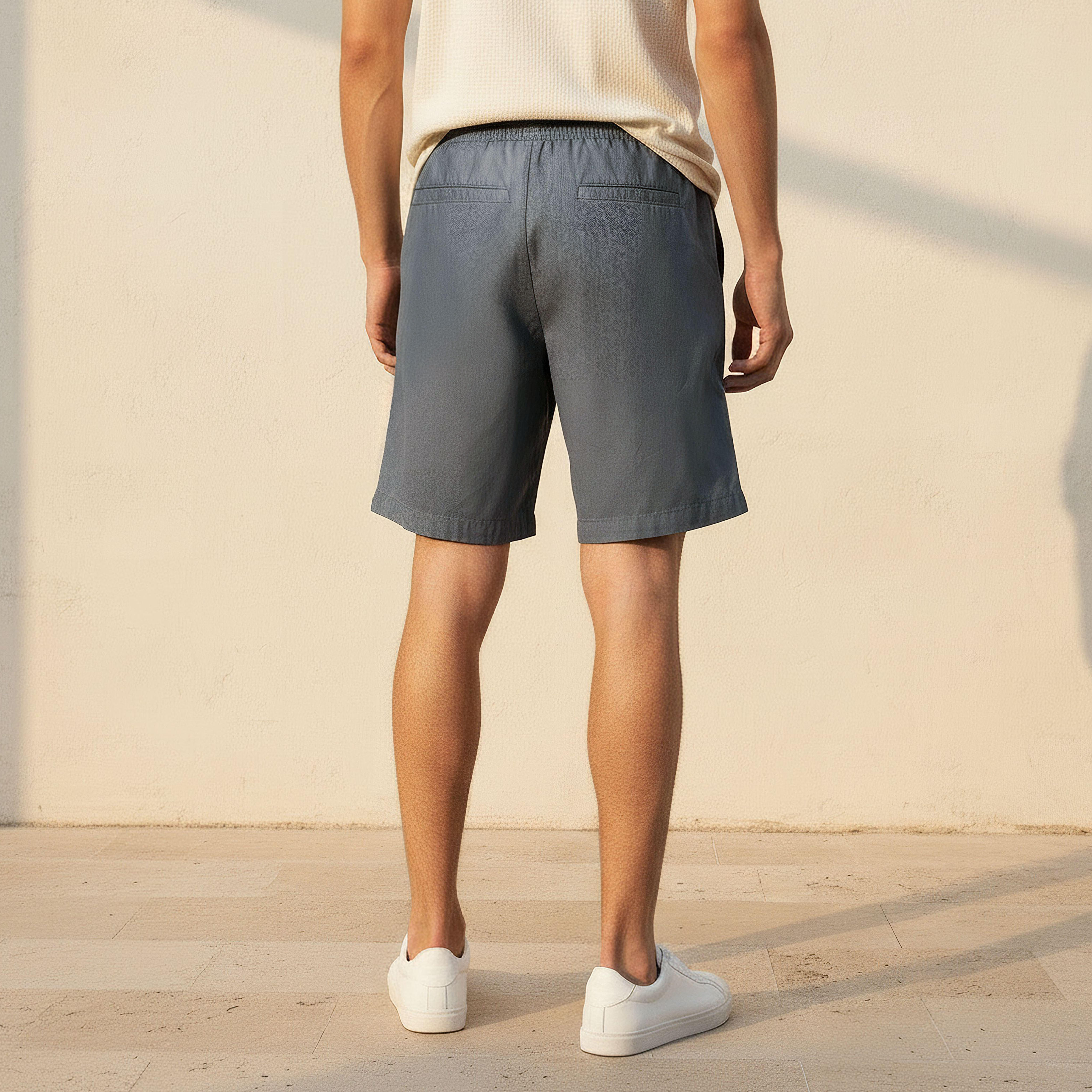 شورت برمودا قطن بقصة عادية للرجال-men-clothing-bottoms-shorts-image-3