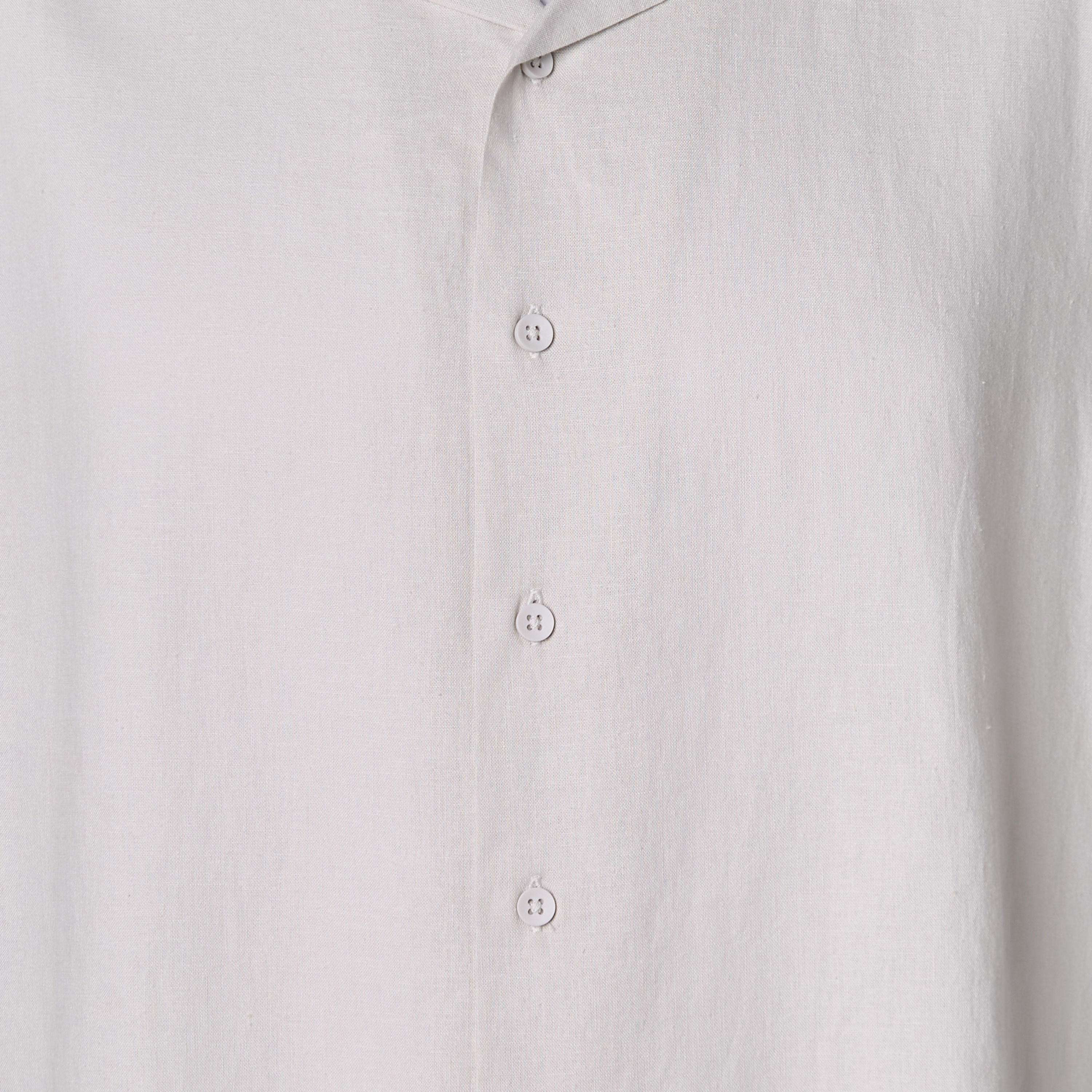 Men Regular Fit Camp Collar Short Sleeve Linen Blend Shirt-men-clothing-shirts-image-4