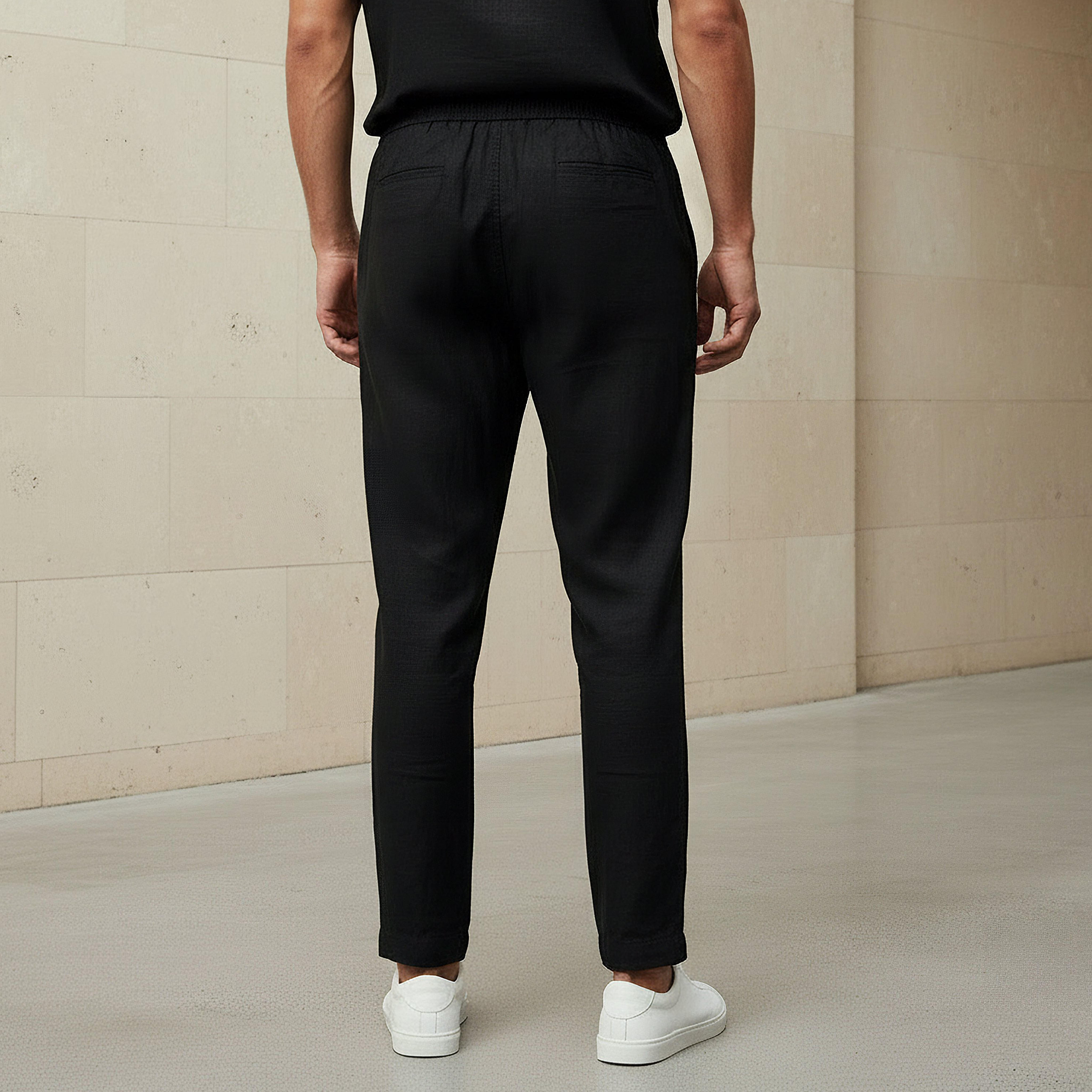 بنطلون من مزيج الكتان بقصة مستقيمة للرجال-men-clothing-coordsets-image-4