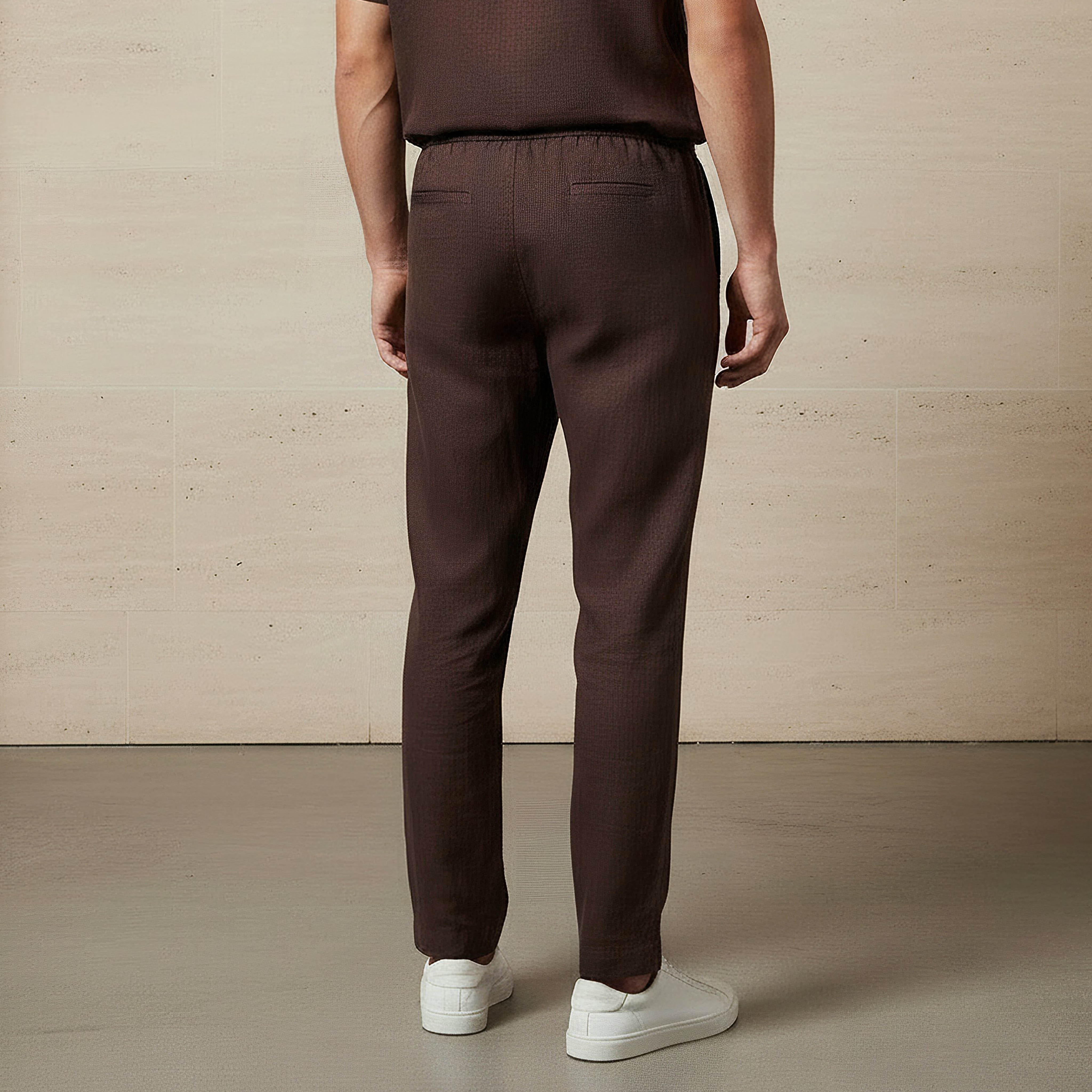 Men Straight Fit Linen Blend Trousers-men-clothing-coordsets-image-4