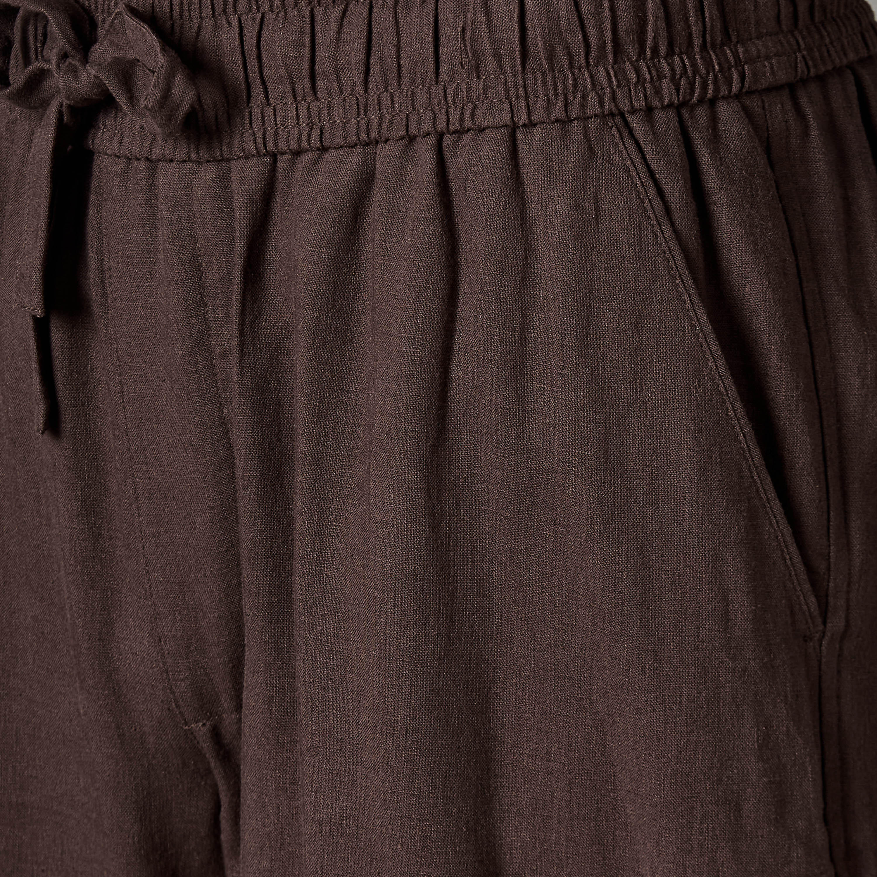 Men Straight Fit Linen Blend Trousers-men-clothing-coordsets-image-2