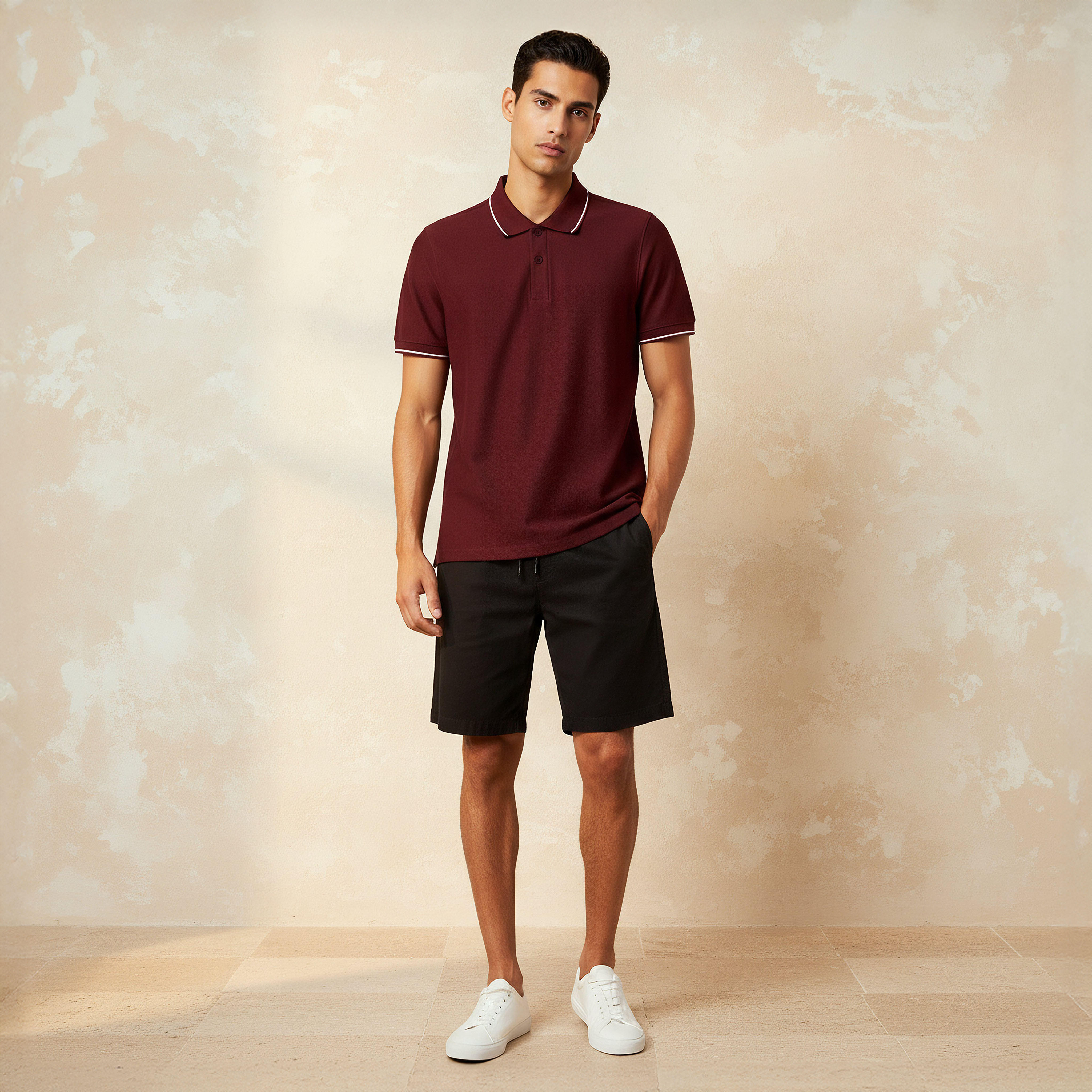 Men Short Sleeves Tipping Detail Polo T-shirt-men-clothing-tshirtsandpolos-polos-image-2