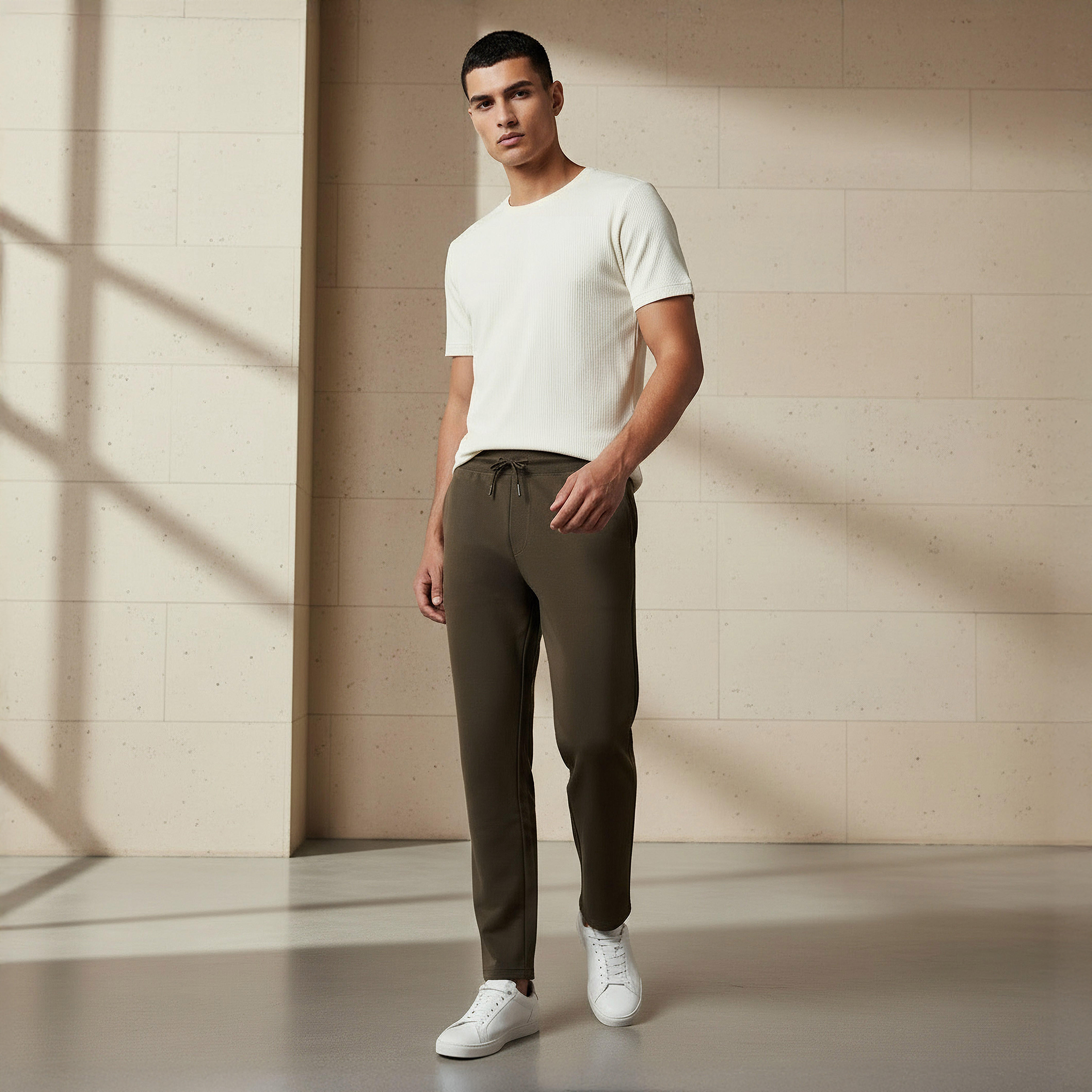 Men Regular Fit Joggers with Pockets-men-clothing-bottoms-joggers-image-2