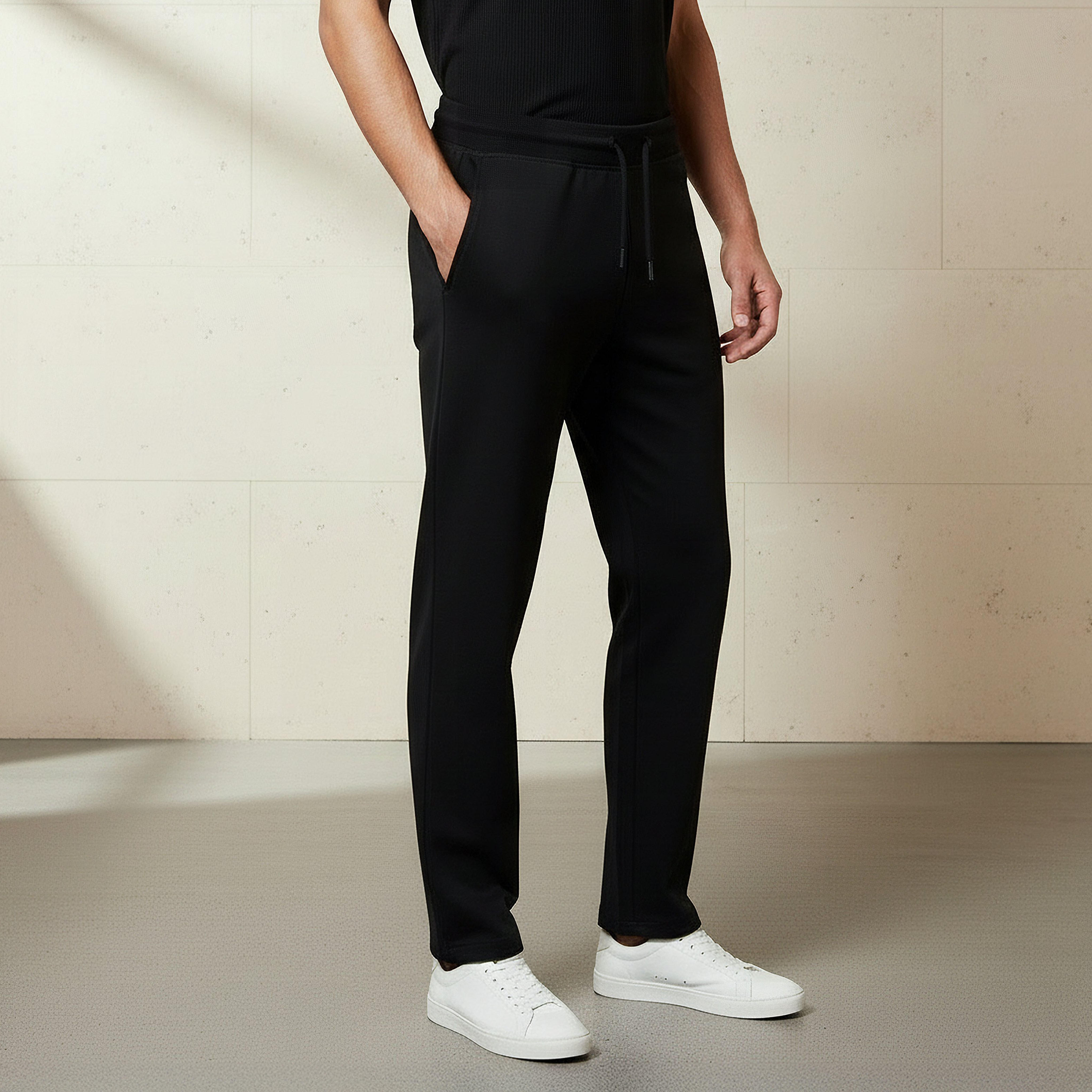 Men Regular Fit Joggers with Pockets-men-clothing-bottoms-joggers-image-1