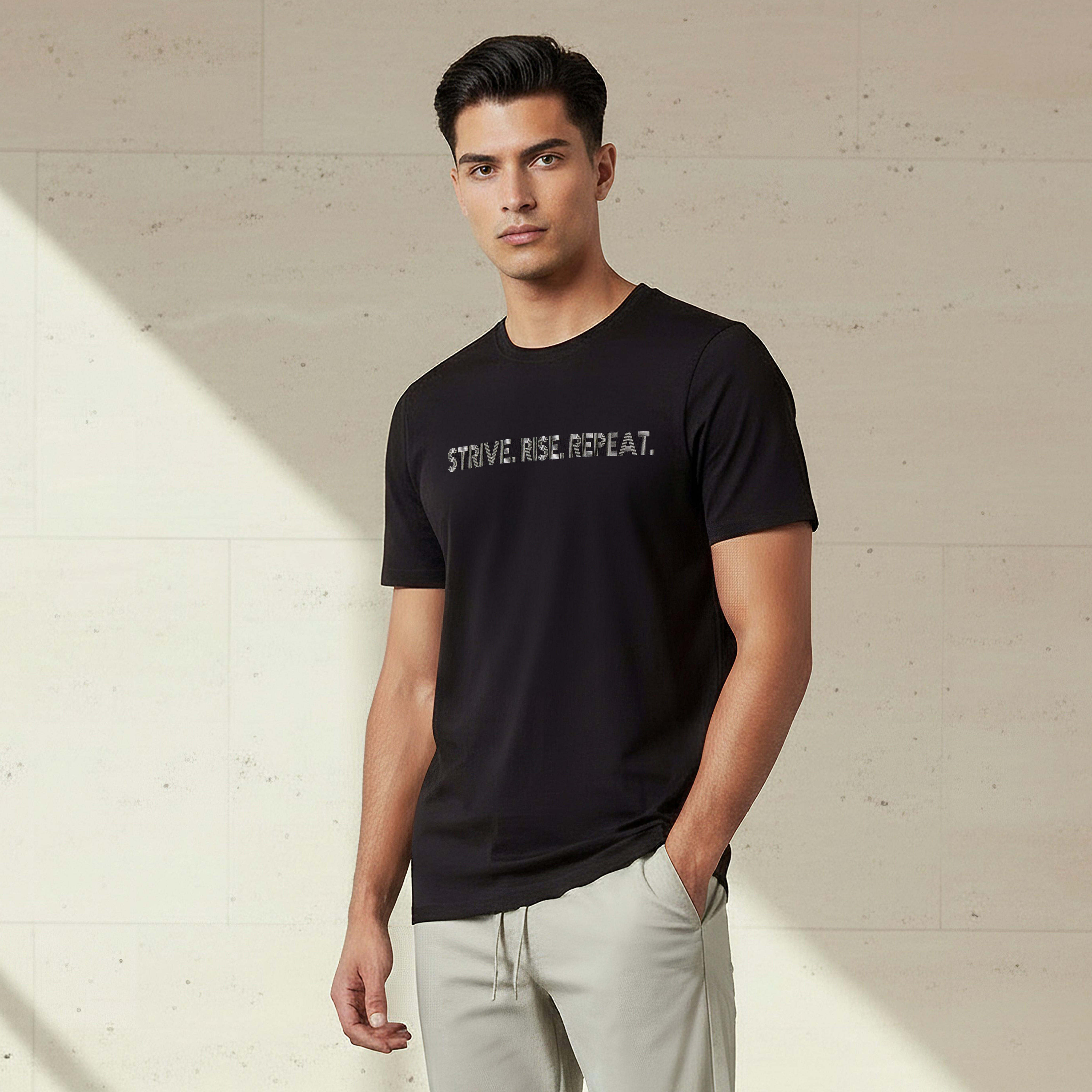 Men Slim Fit Crew Neck Short Sleeve Slogan Print T-shirt-PROMO_SP_KSA_3_BUY2FORSAR49_130625-image-1