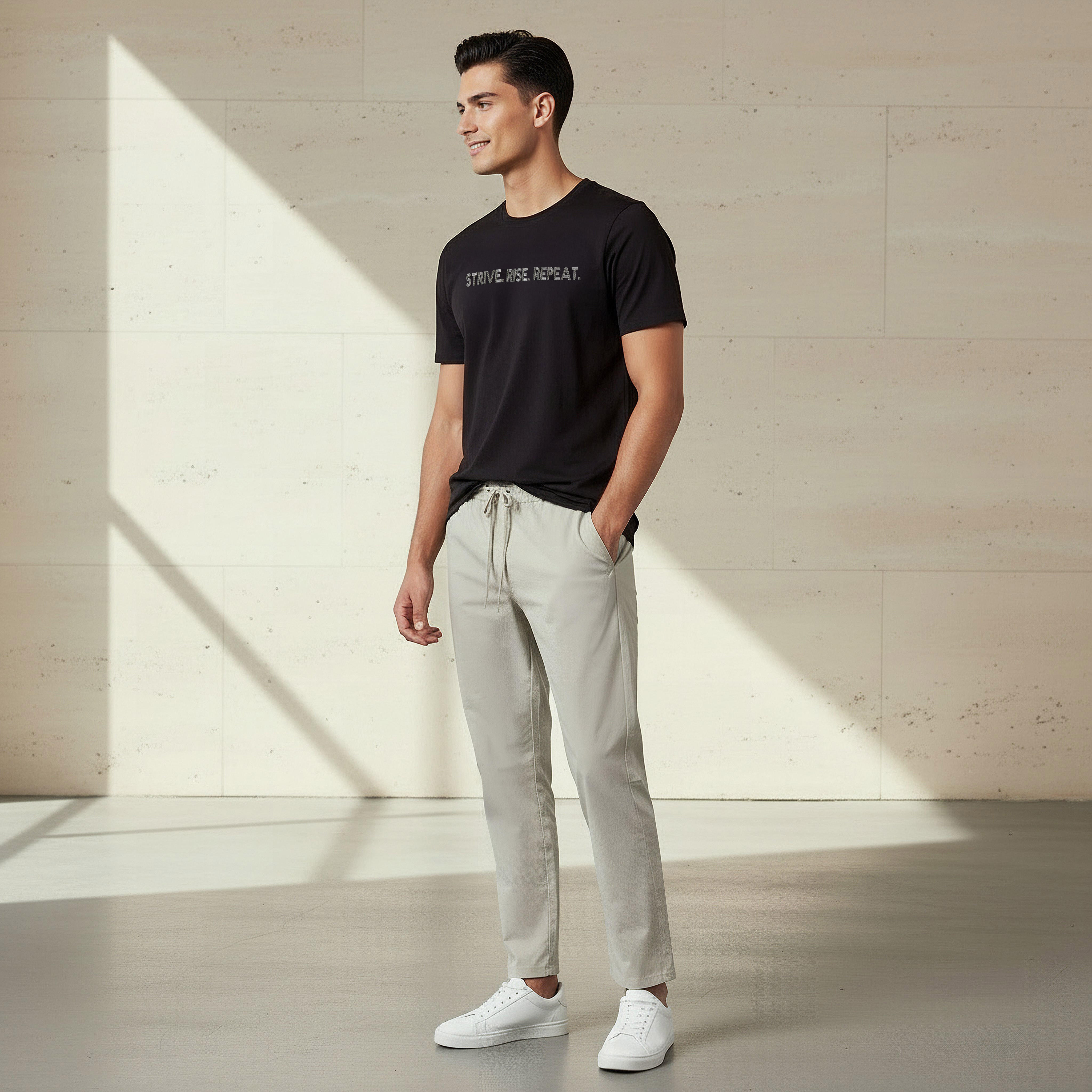 Men Slim Fit Crew Neck Short Sleeve Slogan Print T-shirt-PROMO_SP_KSA_3_BUY2FORSAR49_130625-image-2