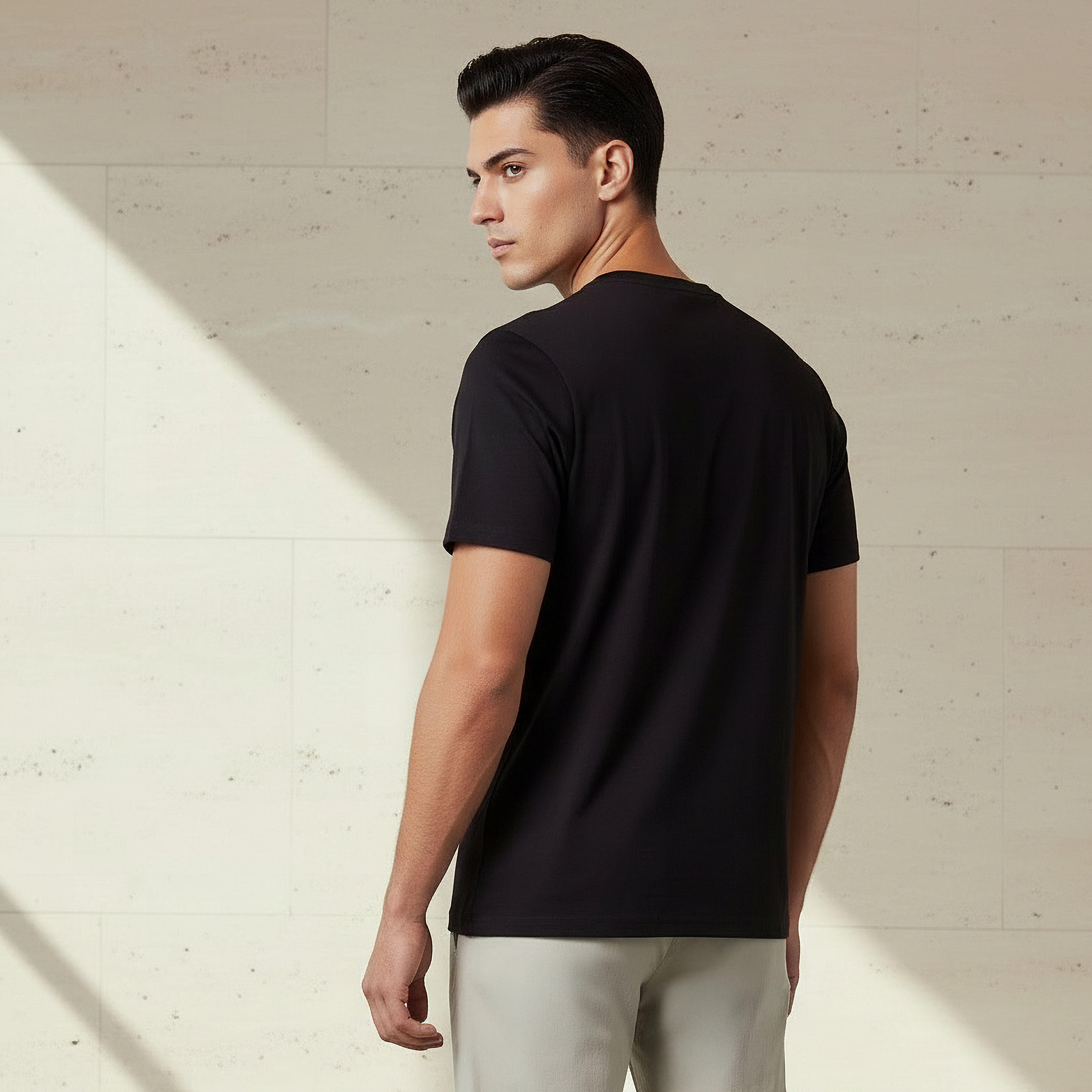 Men Slim Fit Crew Neck Short Sleeve Slogan Print T-shirt-PROMO_SP_KSA_3_BUY2FORSAR49_130625-image-3