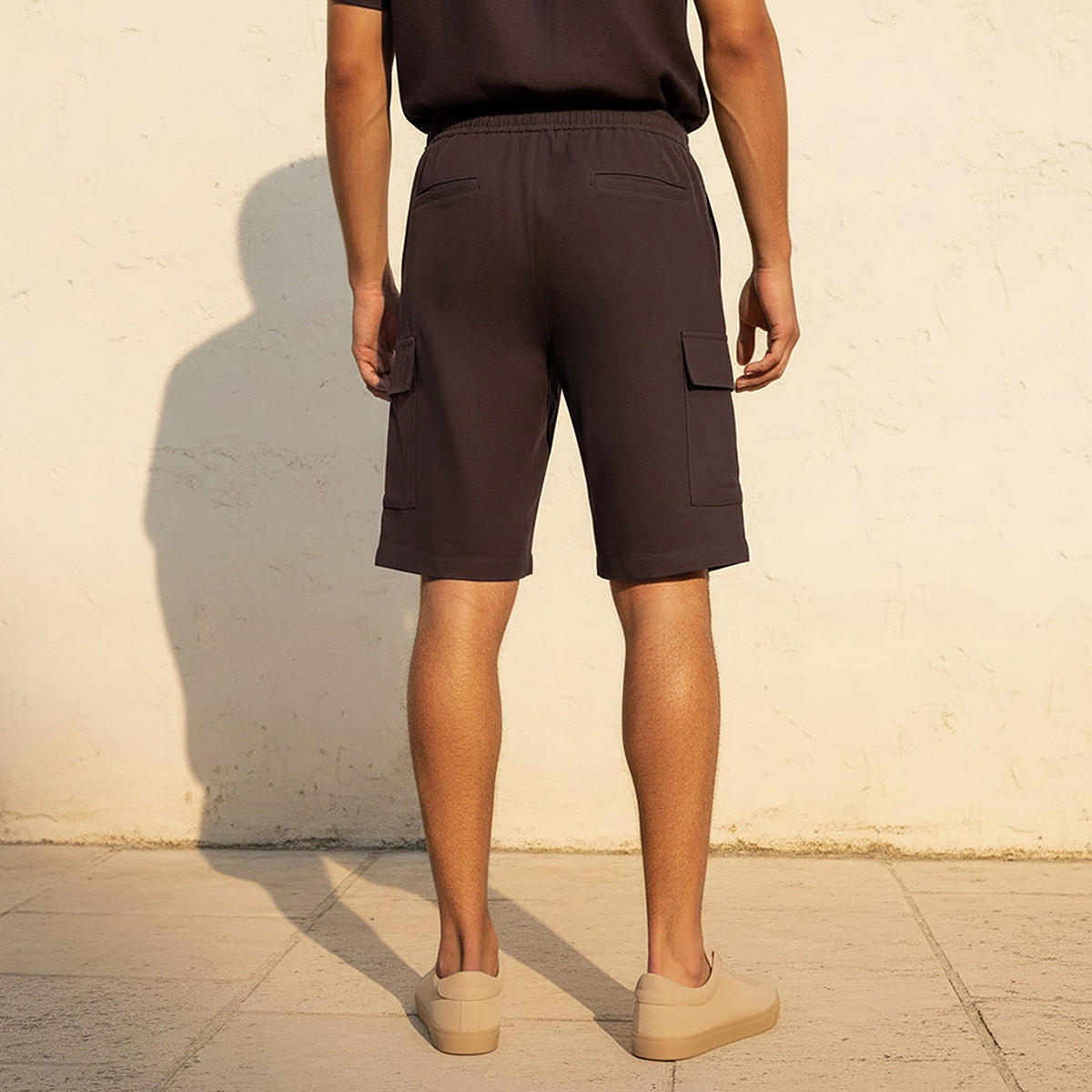 شورت كارجو من مزيج الكتان بقصّة عادية للرجال-men-clothing-bottoms-shorts-image-4