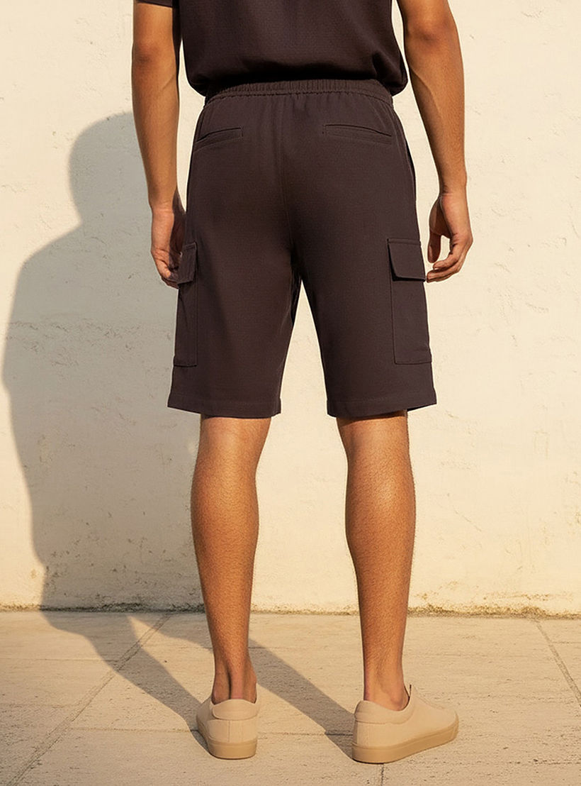 شورت كارجو من مزيج الكتان بقصّة عادية للرجال-men-clothing-bottoms-shorts-image-4