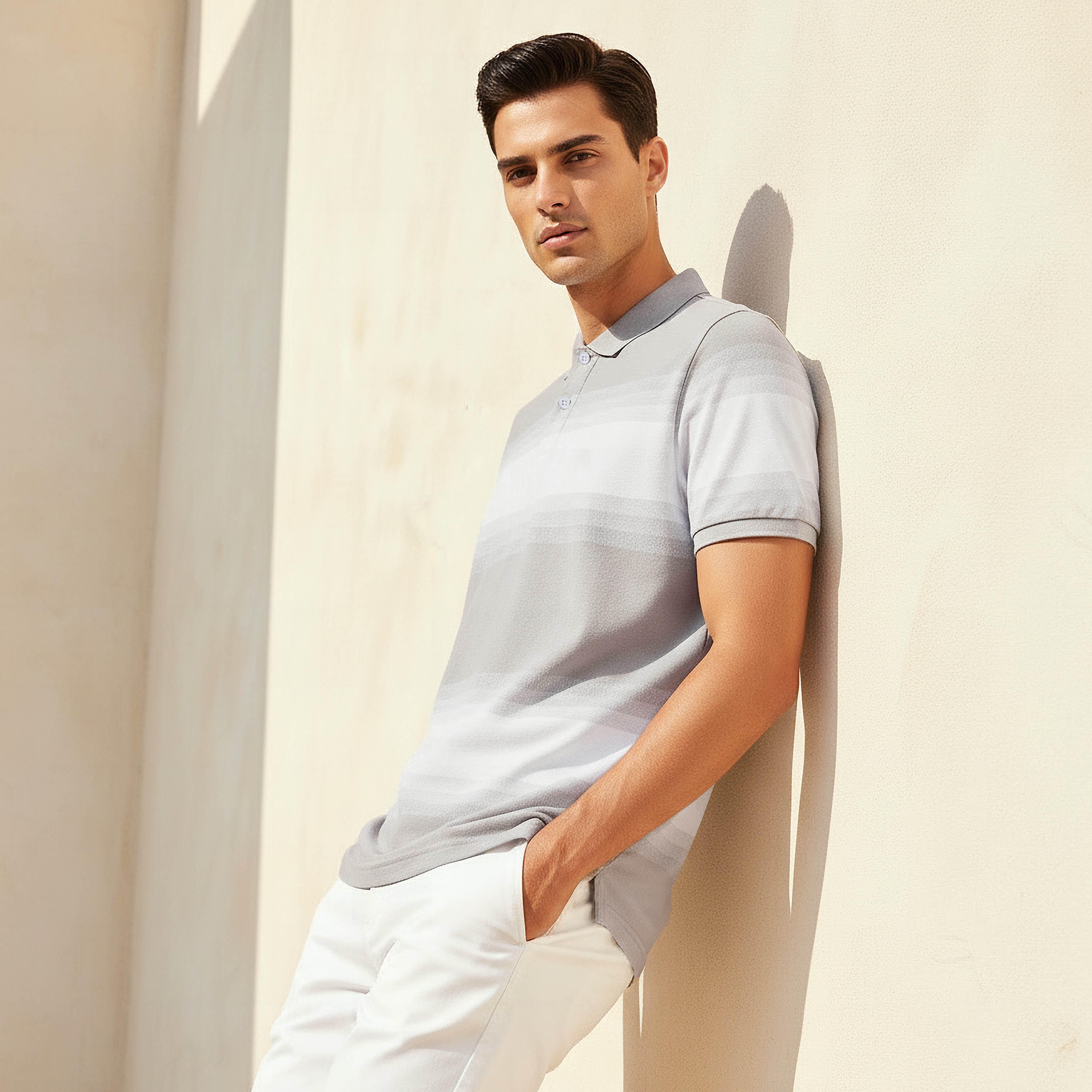 Men Short Sleeves Striped Polo T-shirt-men-clothing-tshirtsandpolos-polos-image-1