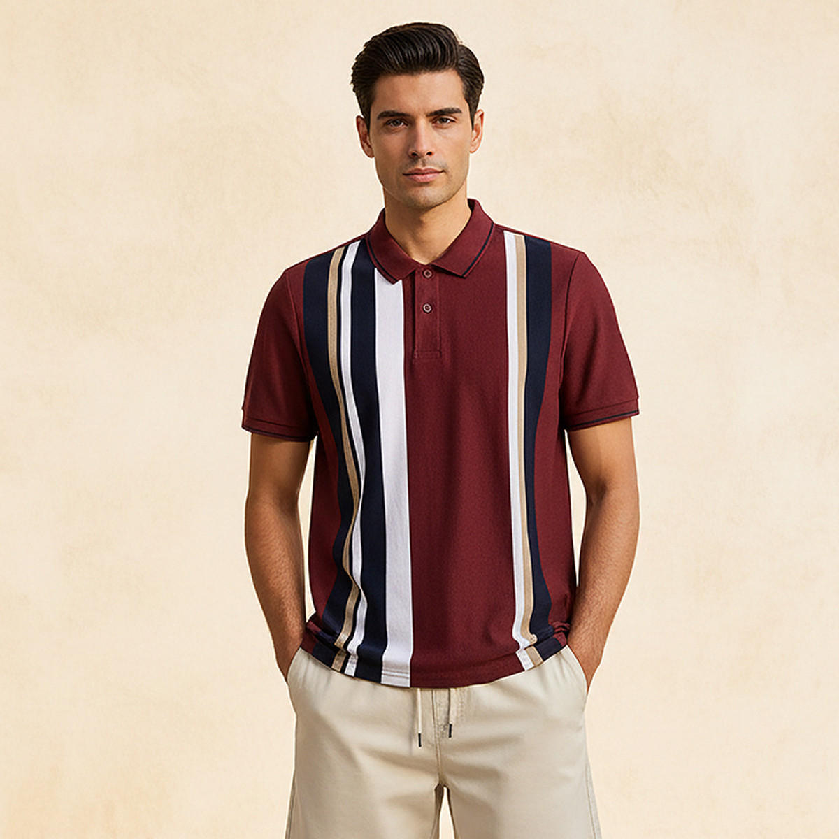 Men Short Sleeves Striped Polo T-shirt-men-clothing-tshirtsandpolos-polos-image-5