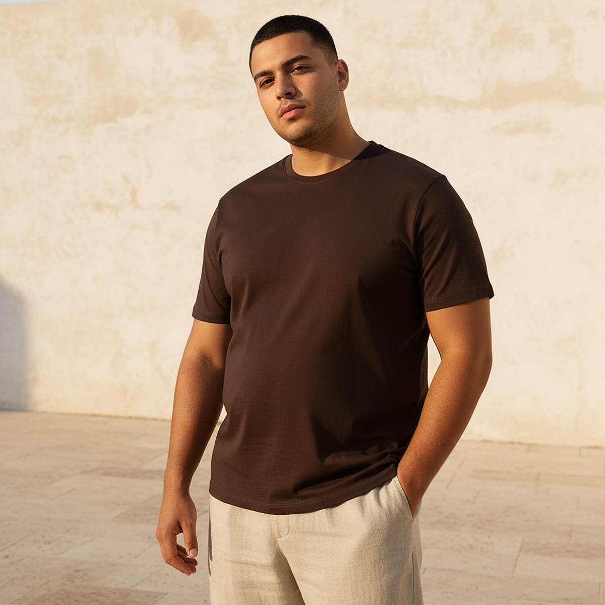 Men Regular Fit Crew Neck Short Sleeves T-shirt-men-clothing-tshirtsandpolos-tshirts-image-1
