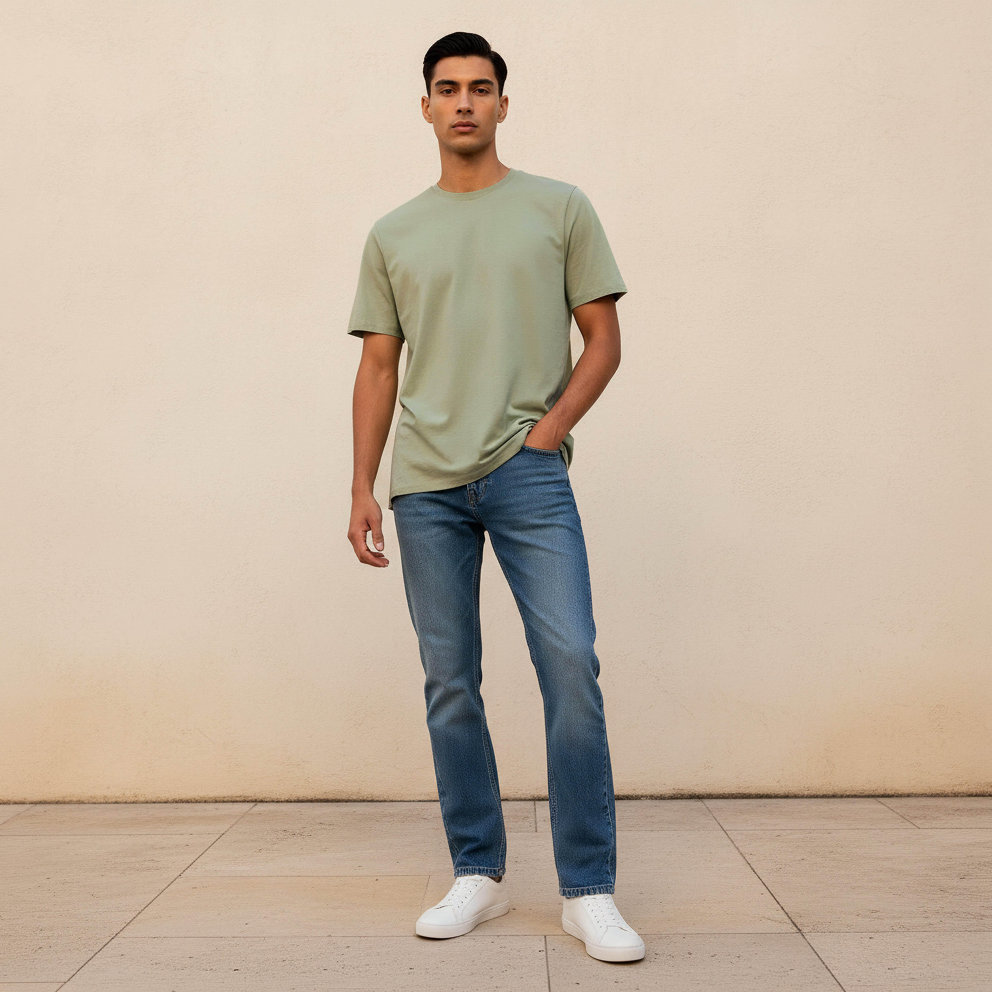Men Regular Fit Crew Neck Short Sleeves T-shirt-men-clothing-tshirtsandpolos-tshirts-image-3